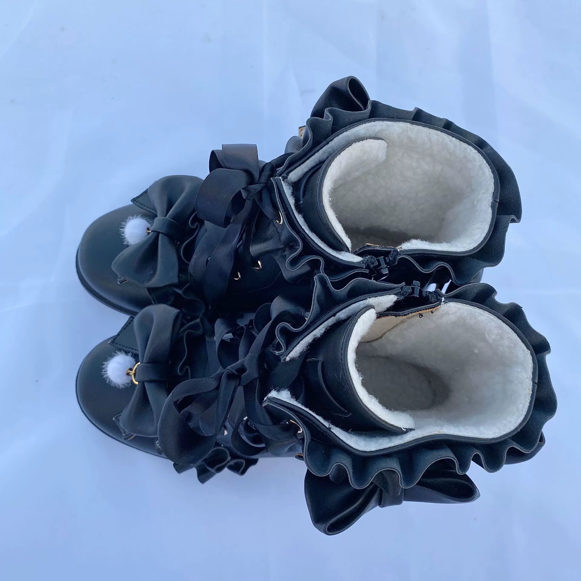 Fairy Godmother~Enthusiastic Ideation~Elegant Lolita Shoes Fleeced Short Martin Boots 32686:409426