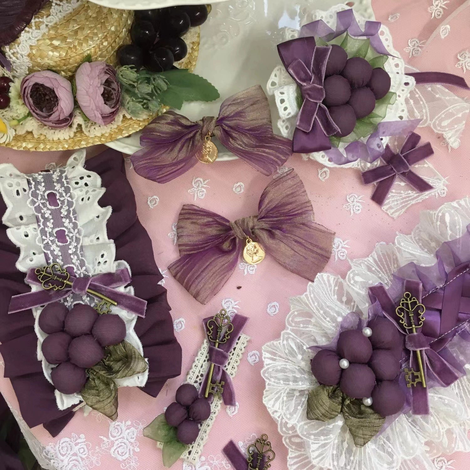 (Buyforme)Chestnut Lolita~Louvre Vineyard Accessory Hairband Retro Lolita KC 28850:323010
