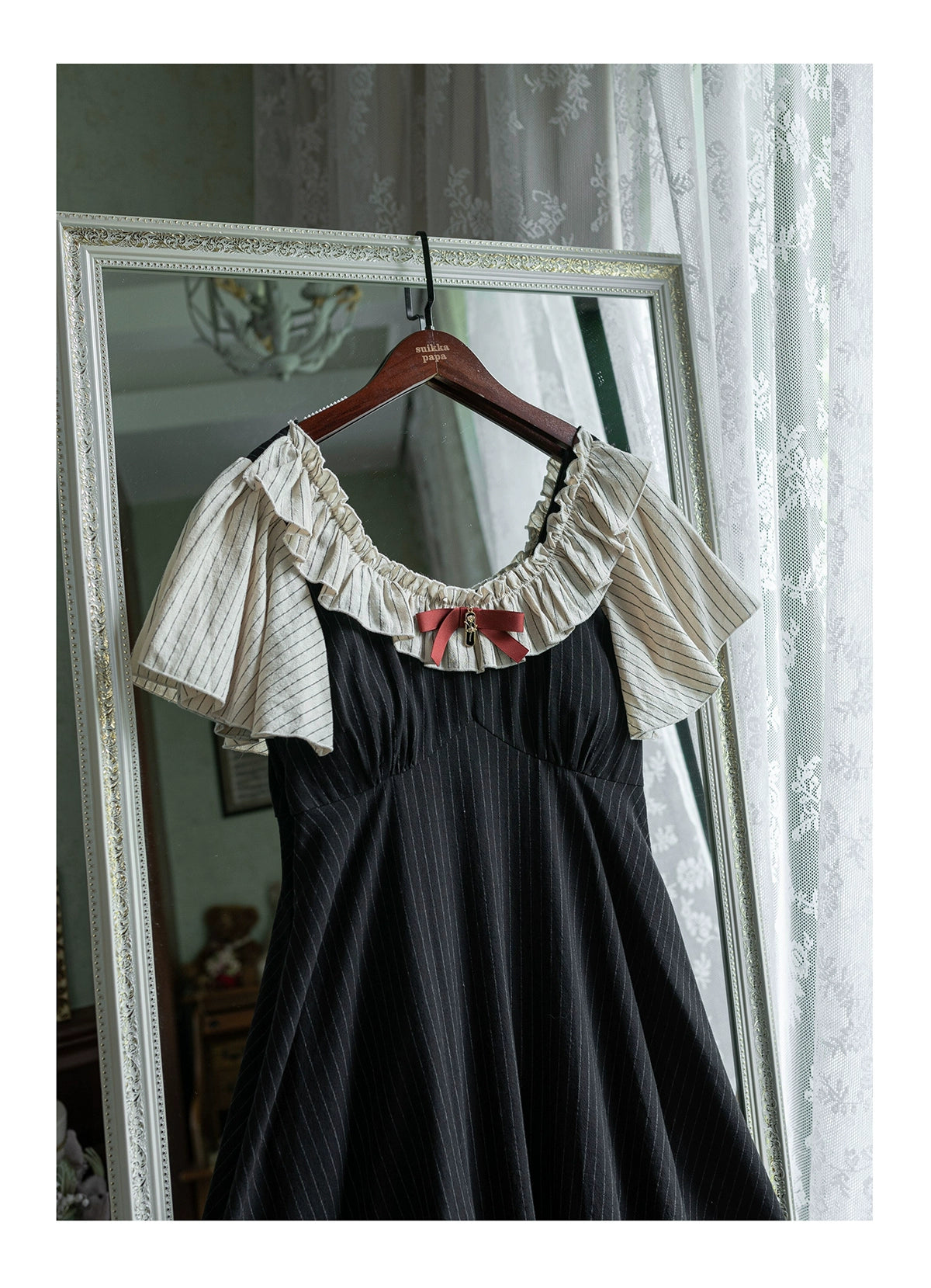 EESSILY~Cotton Plus Size Lolita OP Dress With Pockets & Detachable Bra Pads 43277:773513