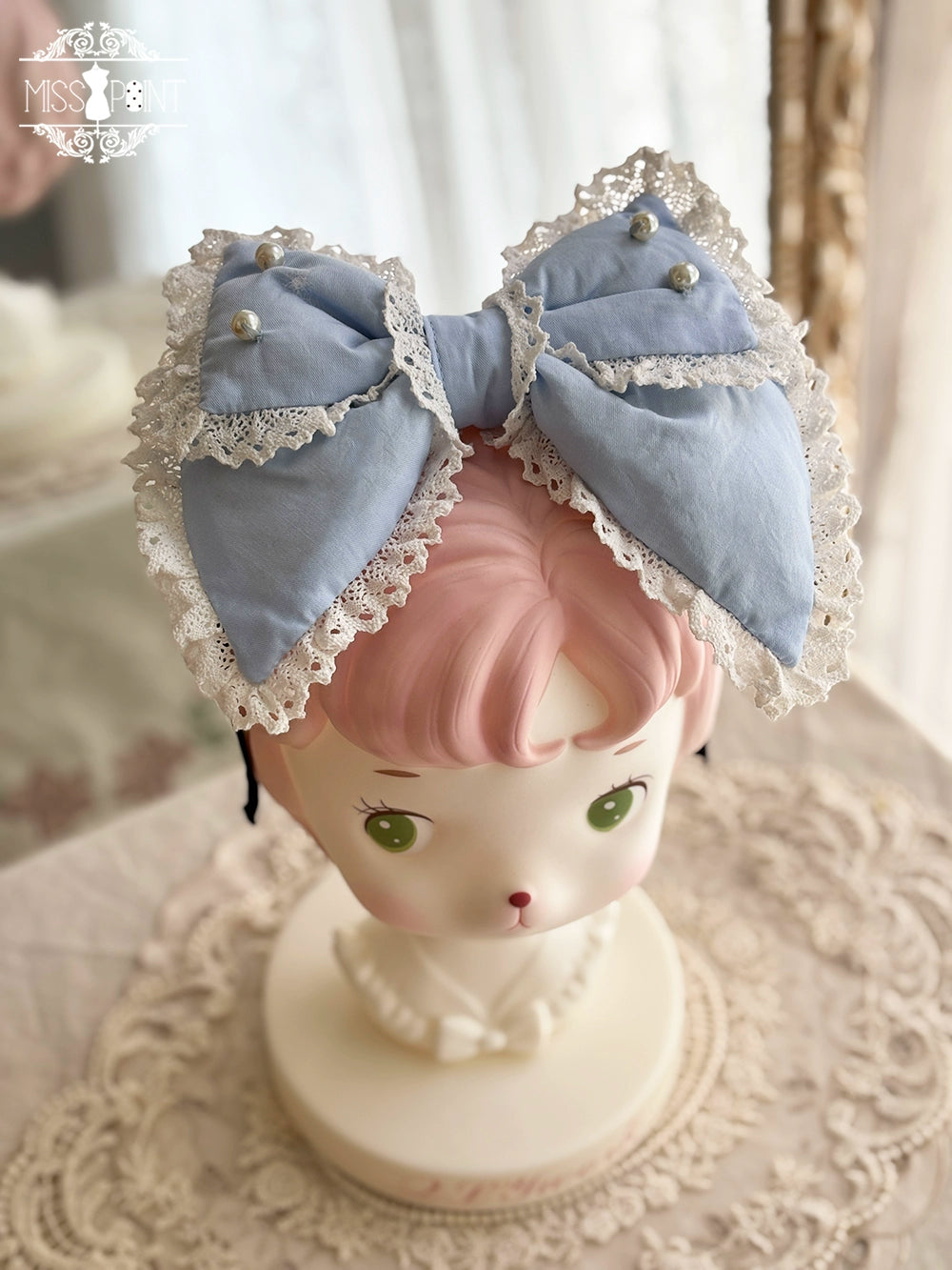 Miss Point - Vintage Petal Rabbit - Old School Lolita Headdress Suit With Bunny Ear 43134:766746