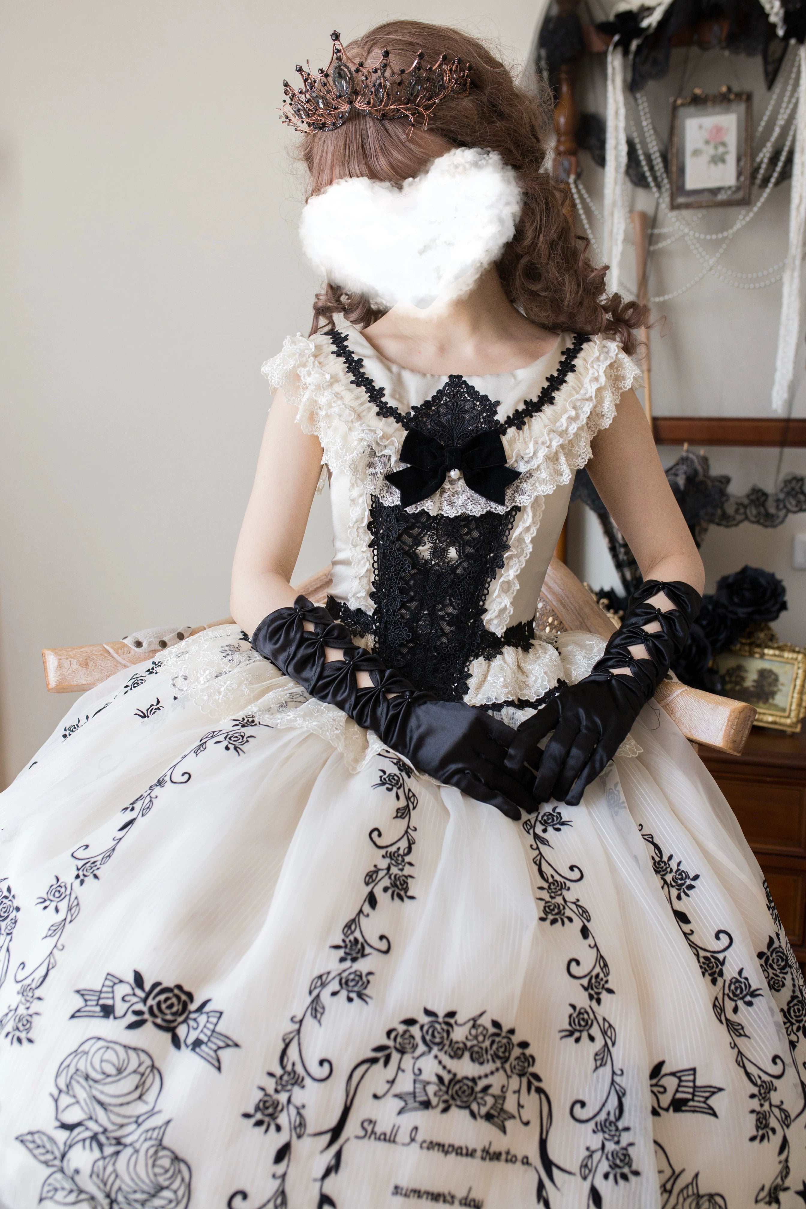 AuroraBorealis - Moonshadow - Gorgeous Wedding Lolita Dress Set Embroidered JSK SK and Bodice 41640:708842