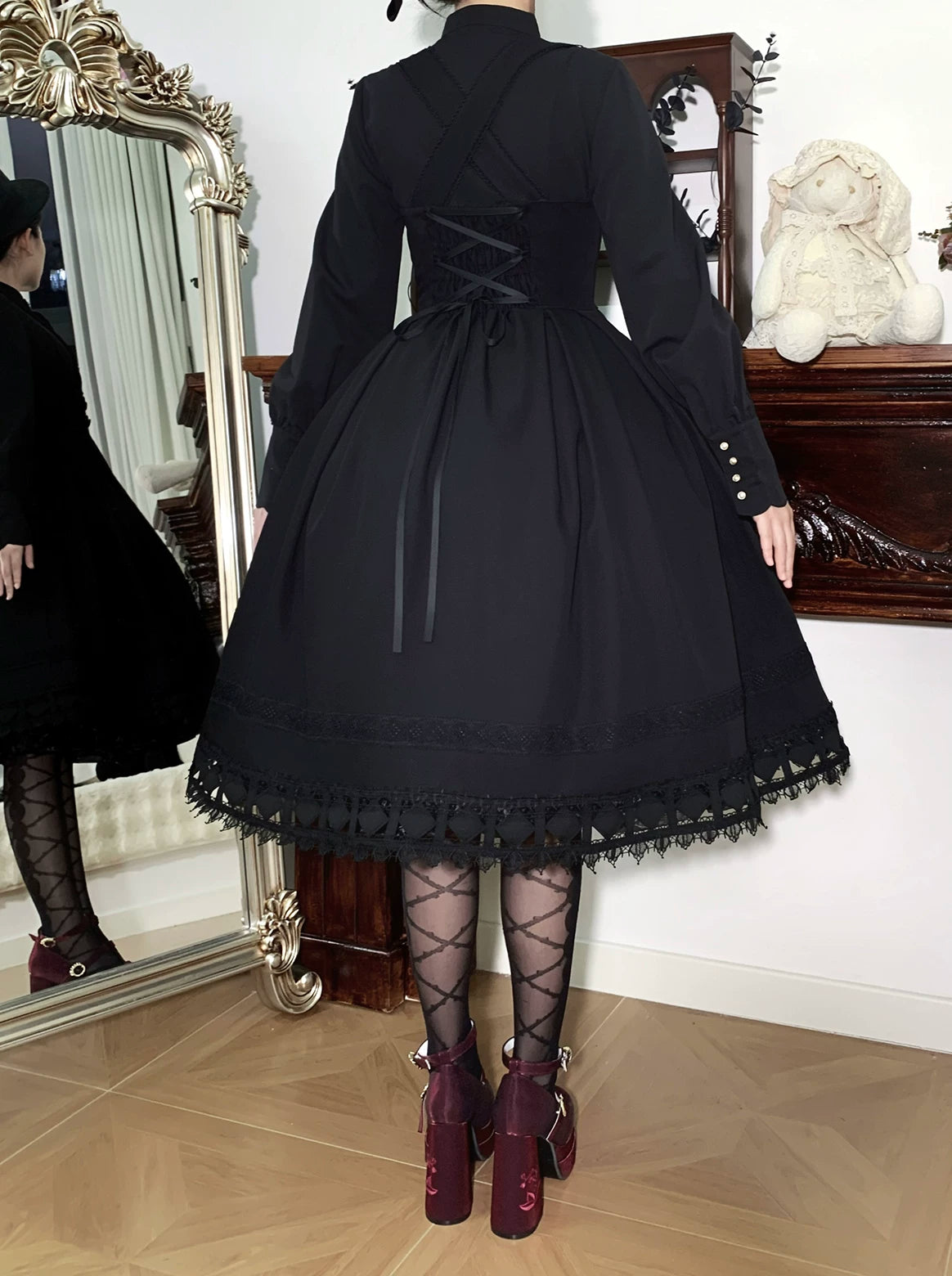 Serenade - Bust-Supporting Elegant Lolita JSK Dress, Three Length Styles