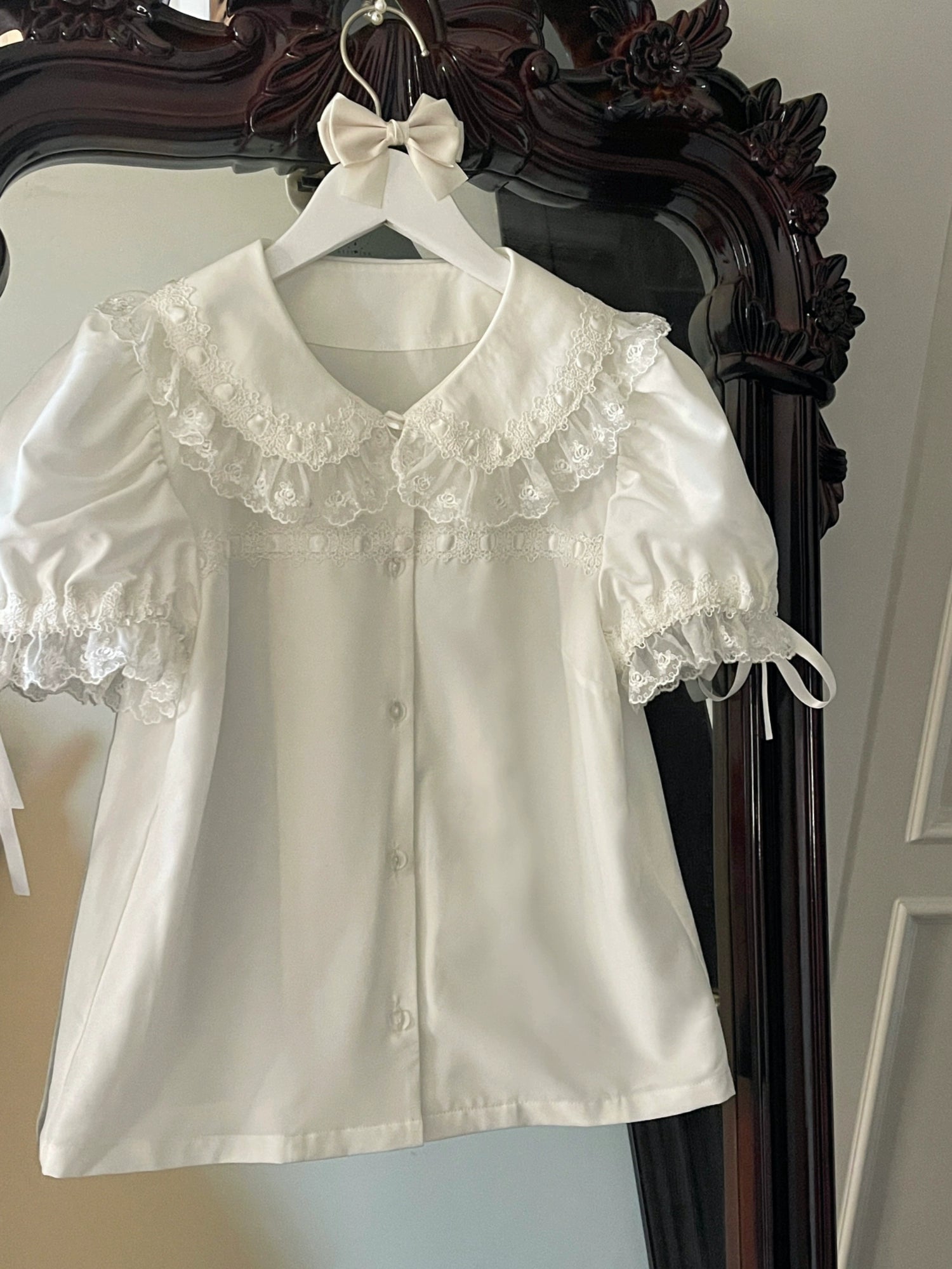 Cocoa Sweetheart - Love Descends - Wedding Lolita Jumper Dress, White Blouse (L M S XL) 39050:611990