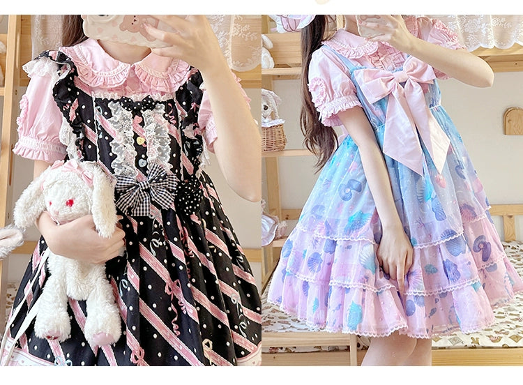 Mewroco - Little Frosty - Kawaii Lolita Summer Blouse Multicolors
