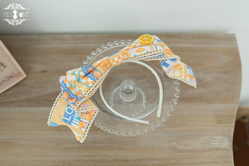 Miss Point - Daisy Lemon - Kawaii Lolita Lemon and Flowers Accessory yellow cloth KC