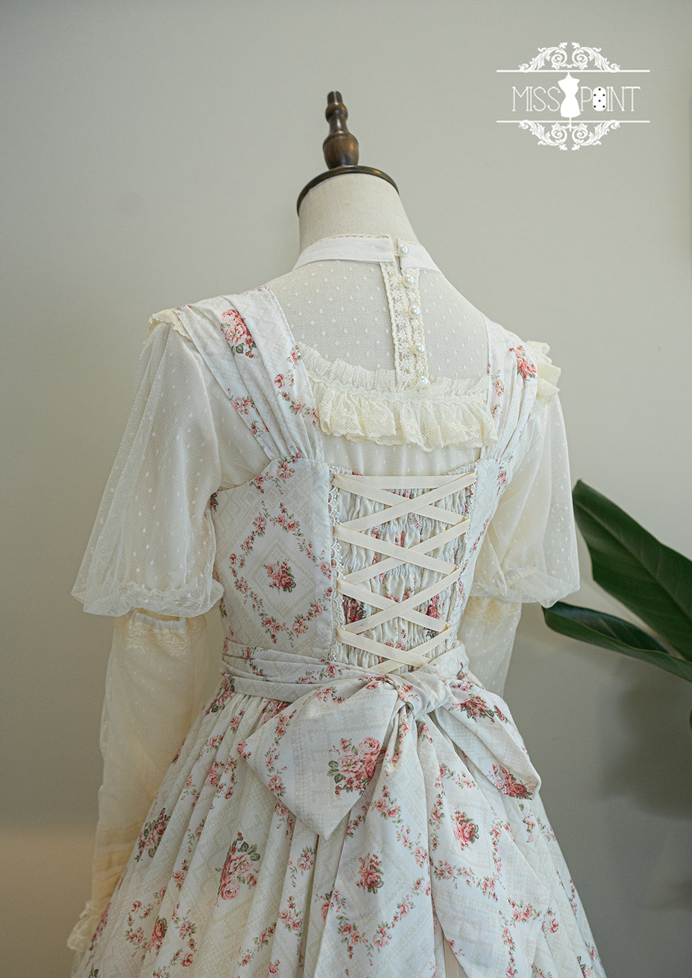 Miss Point~Customized Wood Rose 2.0 Elegant Vintage Jumper Dress 21392:302656