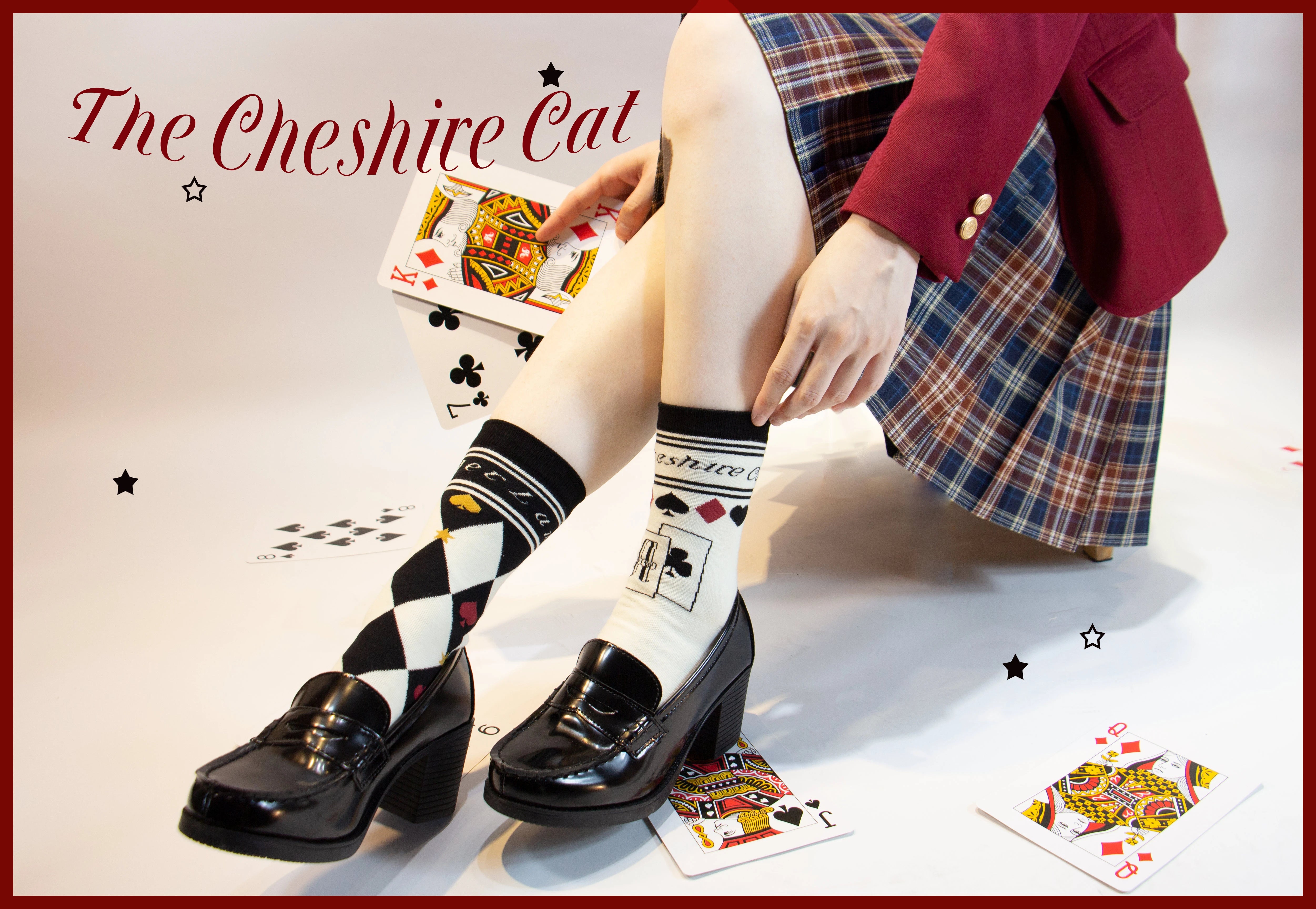 Yukines Box - Daily Lolita Cotton Asymmetric Print Socks