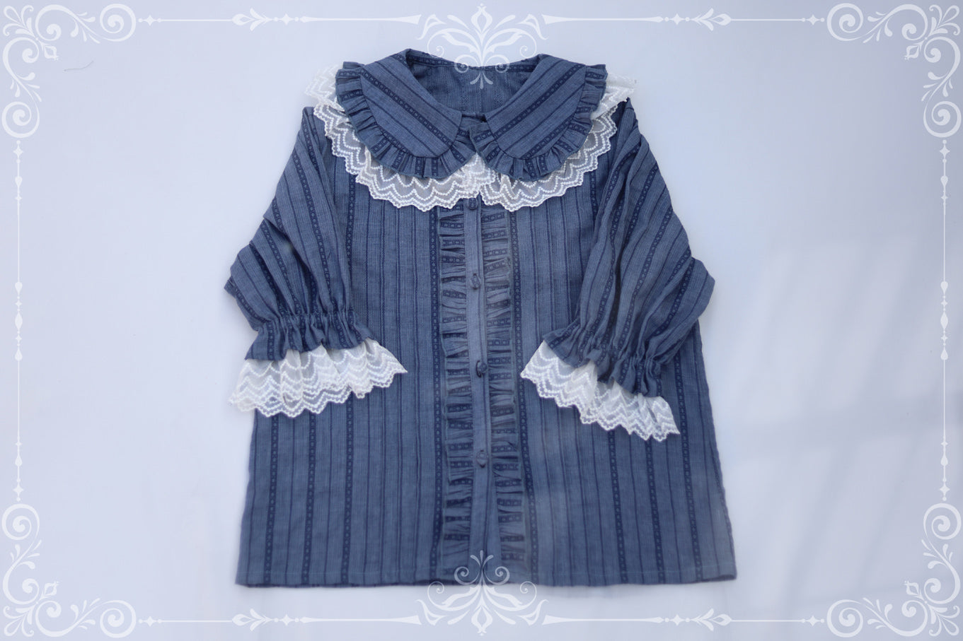 MIST~Sweet Lolita Golilla Short Sleeve Shirt 9912:184446