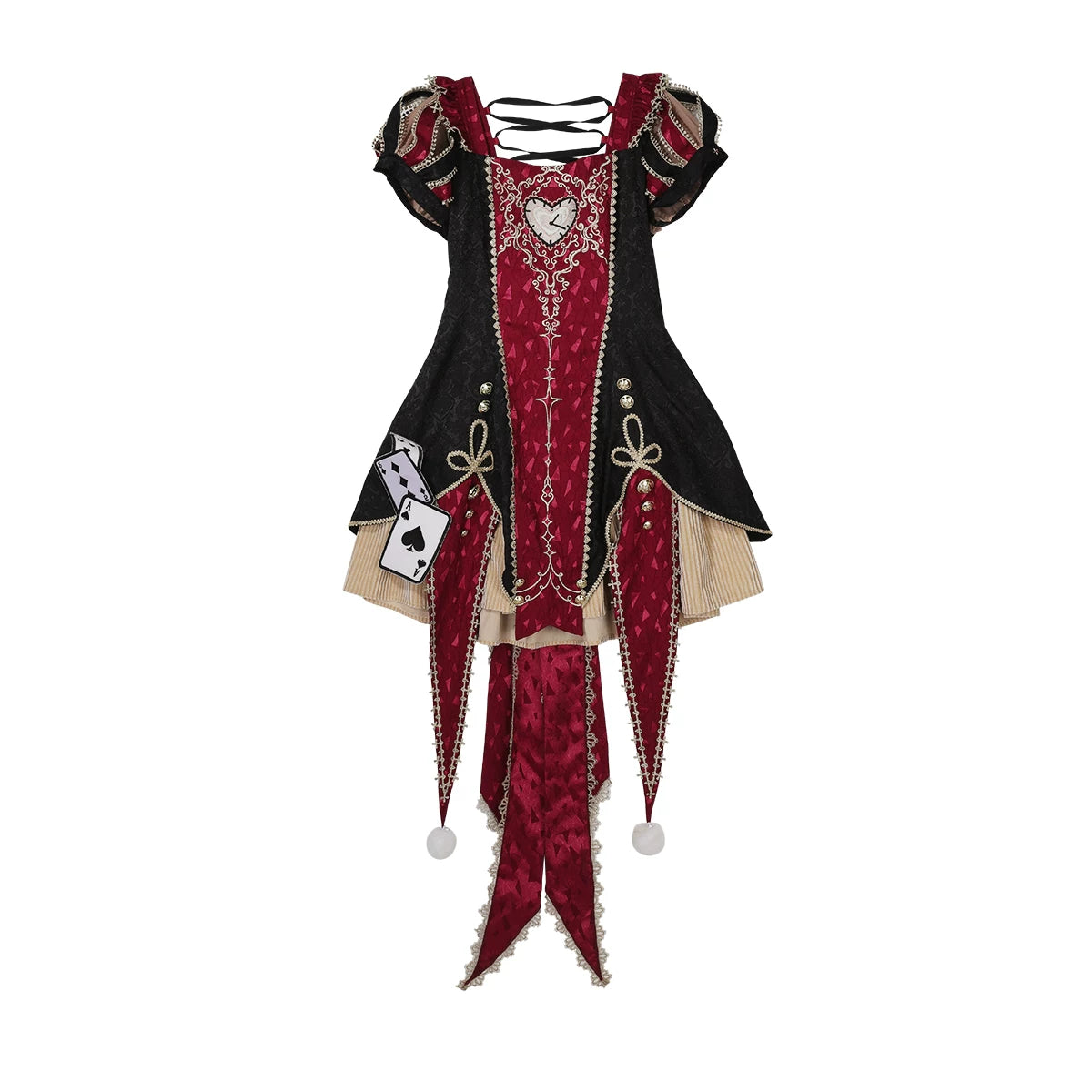 Circus Fantasy Night - Gothic Lolita Jacquard Dress, Pointed Tail Hem (2XL L M S XL) 45689:859476