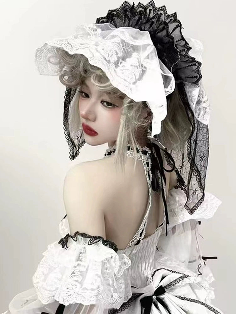 Daydream Whisper - Layered Poem - Wedding Sweet Plus Size Lolita JSK Dress Set 44159:797479