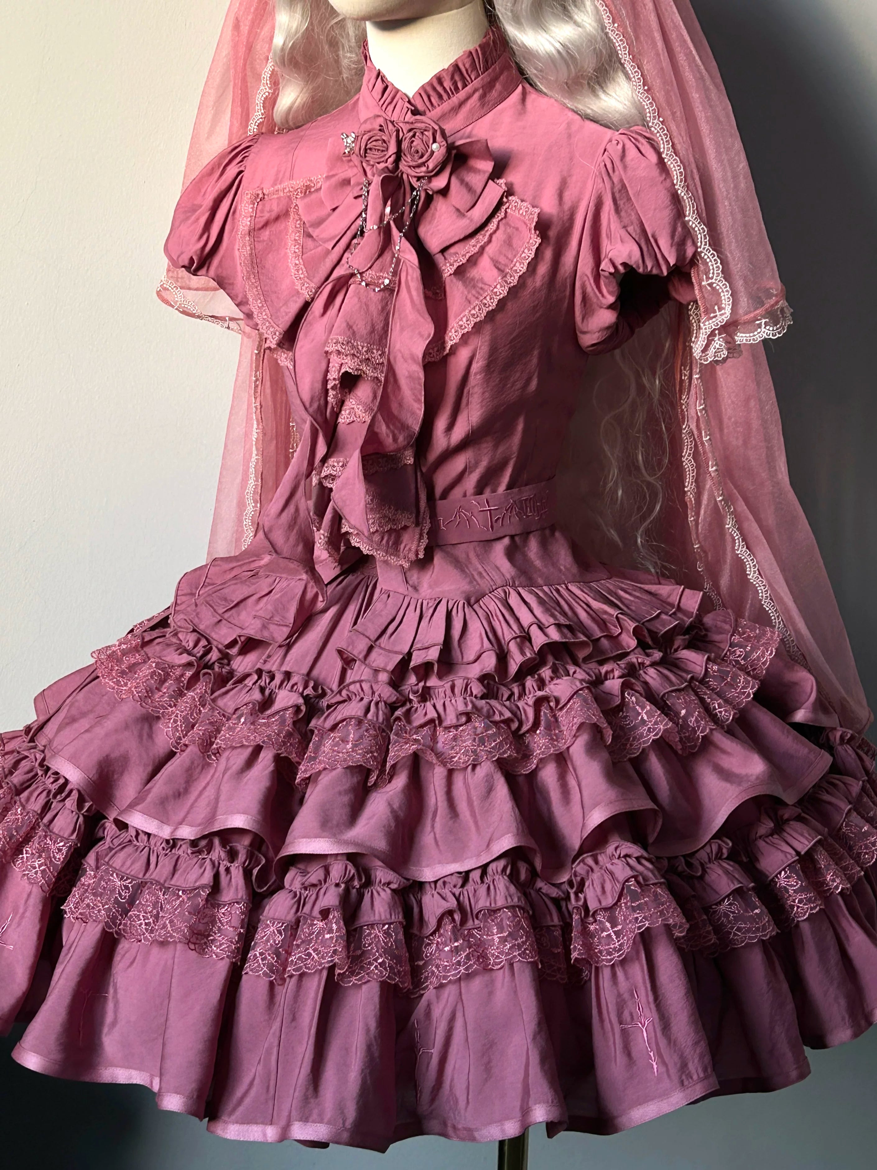 Dragon Bone Cemetery - Gothic Lolita Blouse, Detachable Bell Sleeves
