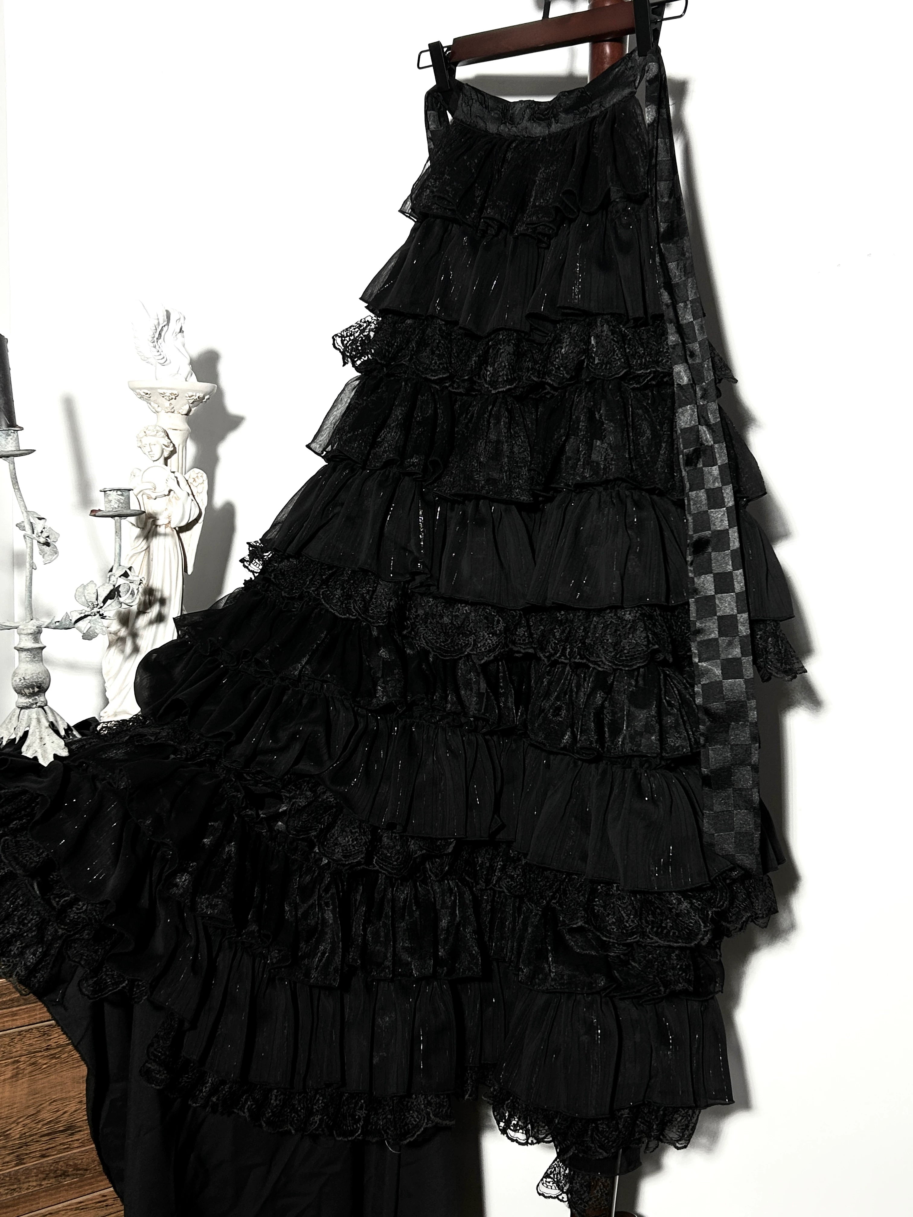 Genesis and Armageddon - Gothic Lolita High-low Hem Shirt, Boning SK (M) / L M S) 44737:820882