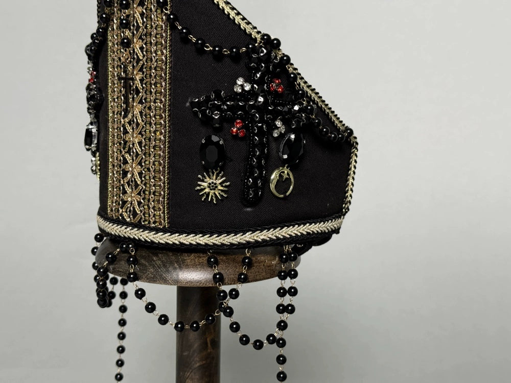 LeMiroir - Moonlit Prayer - Nun Lolita Crown, Elastic Headscarf