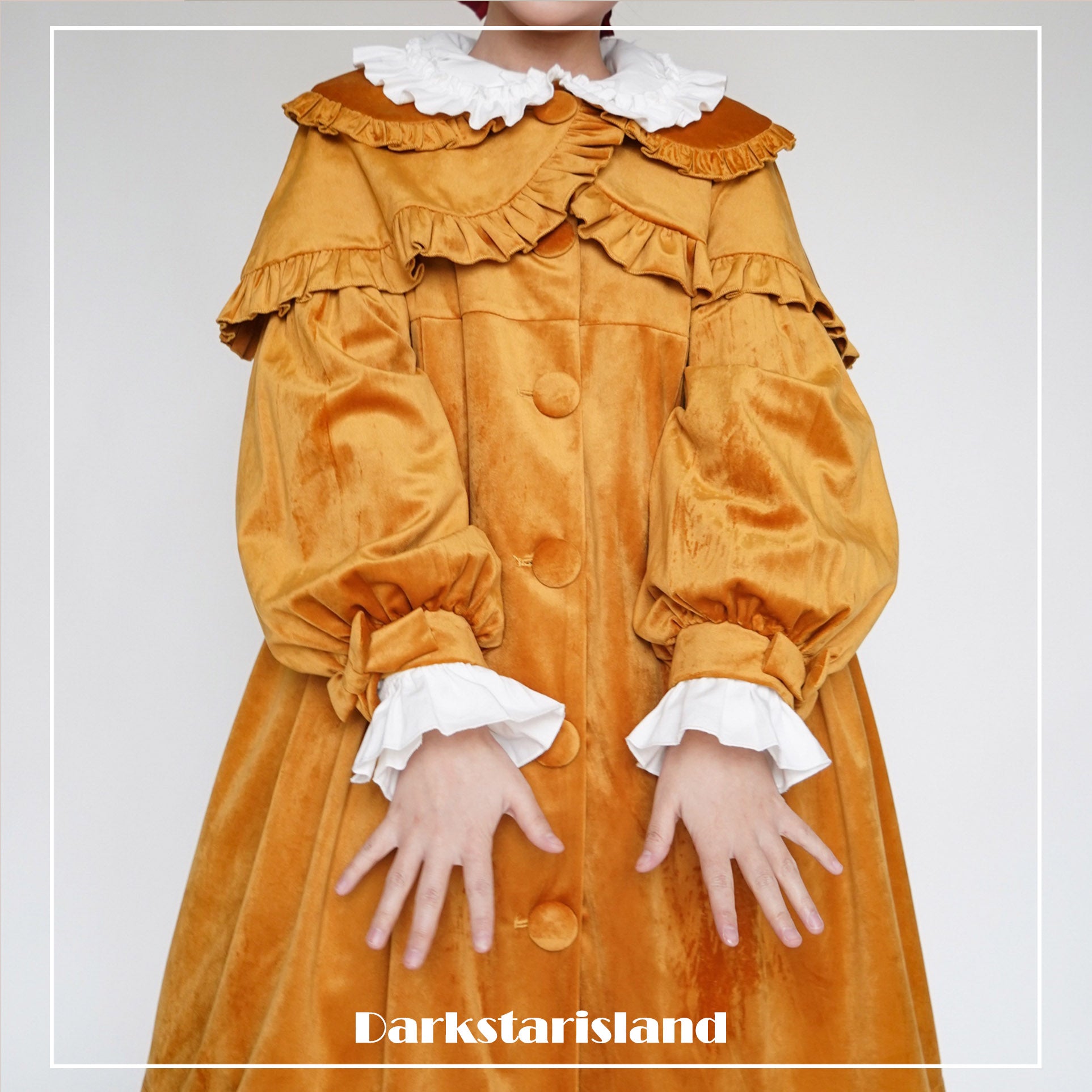 Dark Star Island~Winter Lolita Cape Velvet Antique Lolita Coat 32870:394880