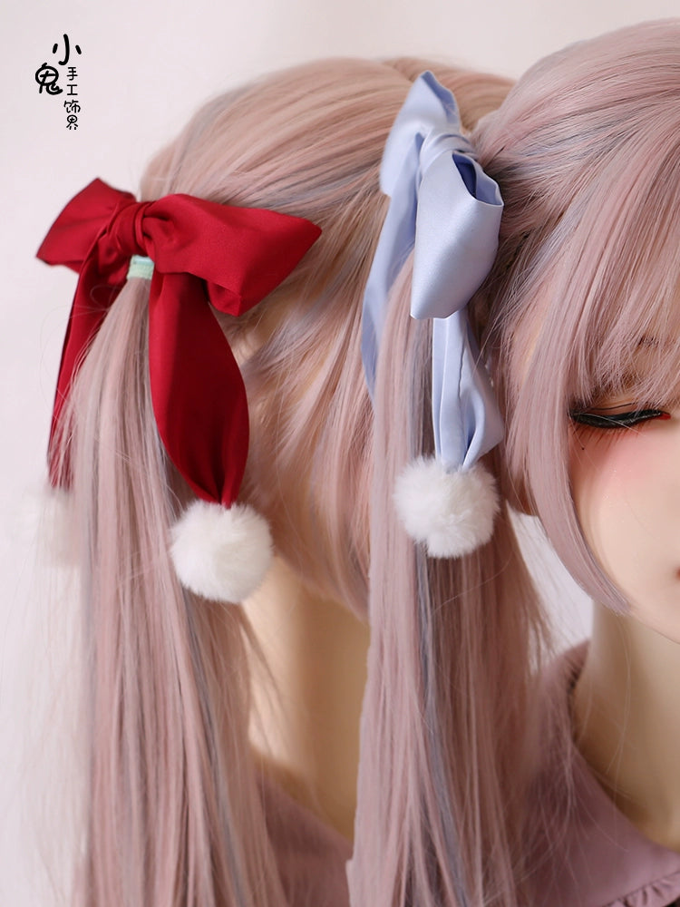 Xiaogui - Sweet Lolita Bow Hair Clips Multicolors