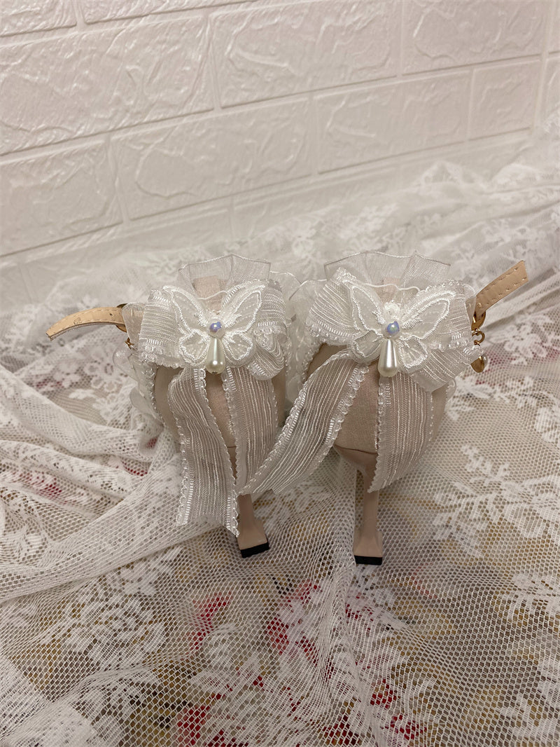 Ximeng Lolita~Deep Sea Hospital~Plus Size Wedding Lolita Bridal Shoes Customized Heels 42696:749753