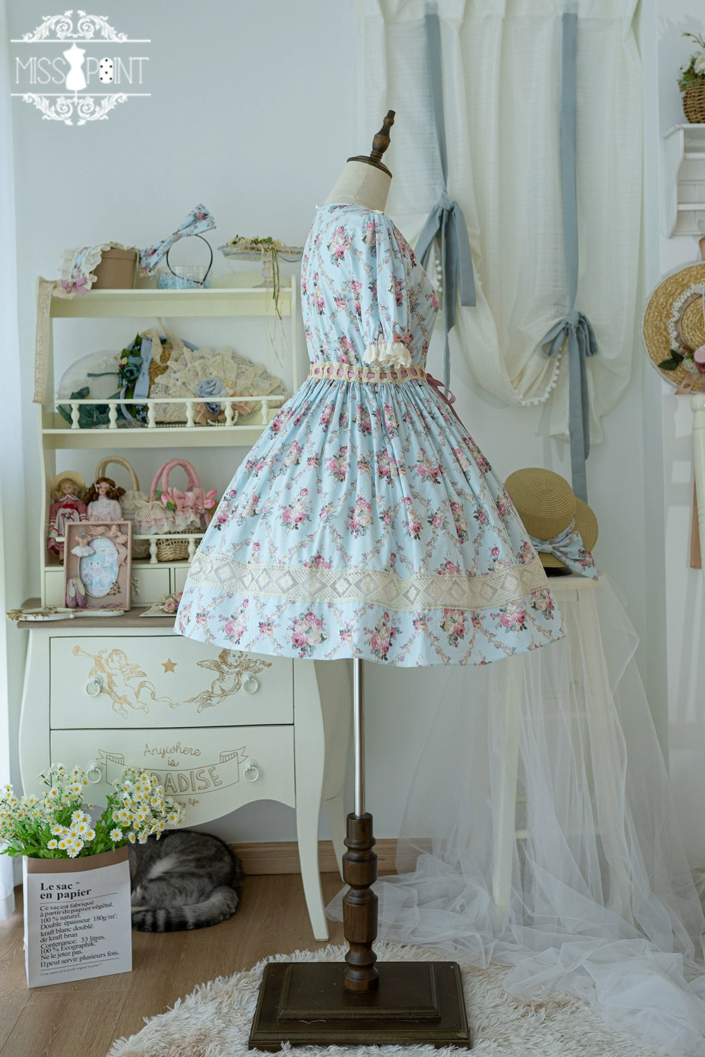 Miss Point~Customized Elegant Lolita OP Dress Cute Daily Girl Short Lolita Dress 35670:519824