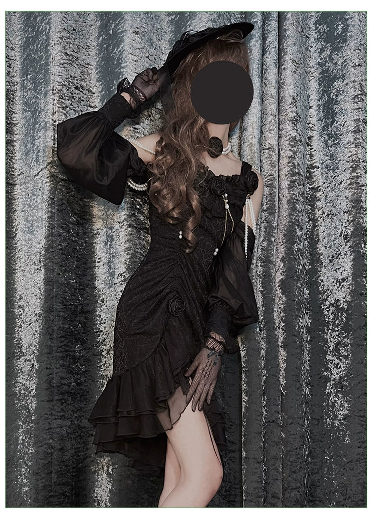 Melonshow - Chinese Style Lolita Dress - Camellia 2.0 Cheongsam Mermaid JSK