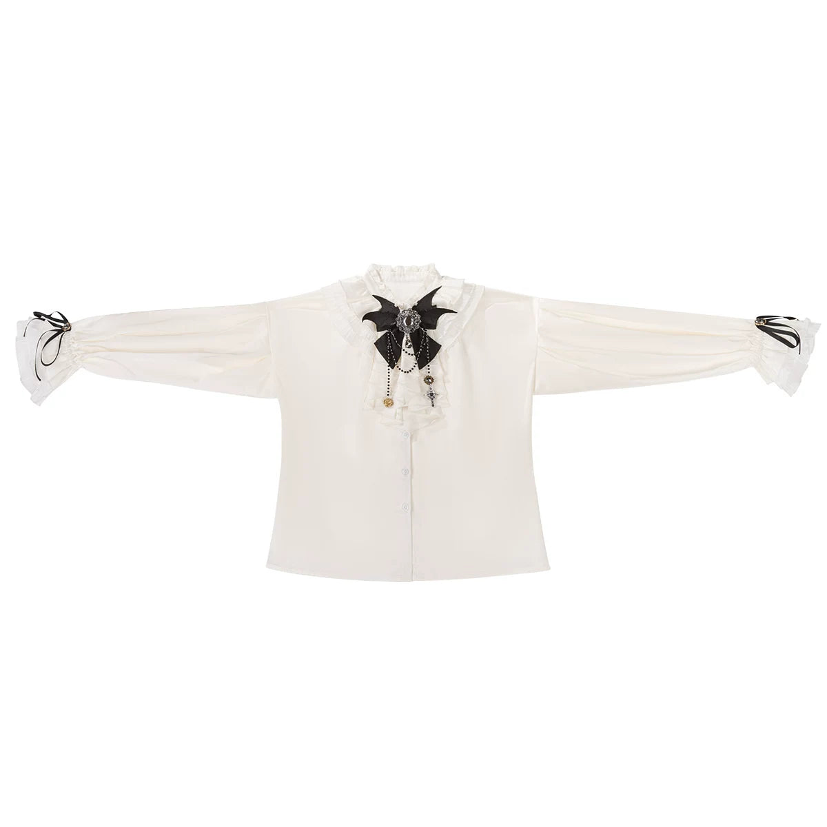 Bunny Ear Meteorite - Embroidered Ouji Lolita Set, Hooded Vest (L M S XL) 44899:826882