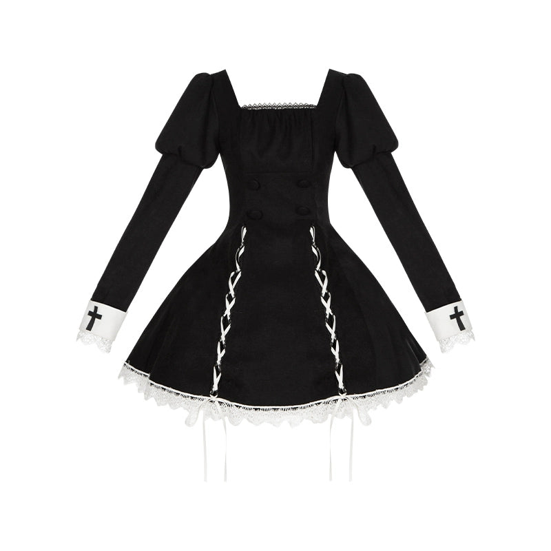 With PUJI - Rose Doll - Gothic Lolita Short OP, Mermaid Dress (L M S) 44301:803476