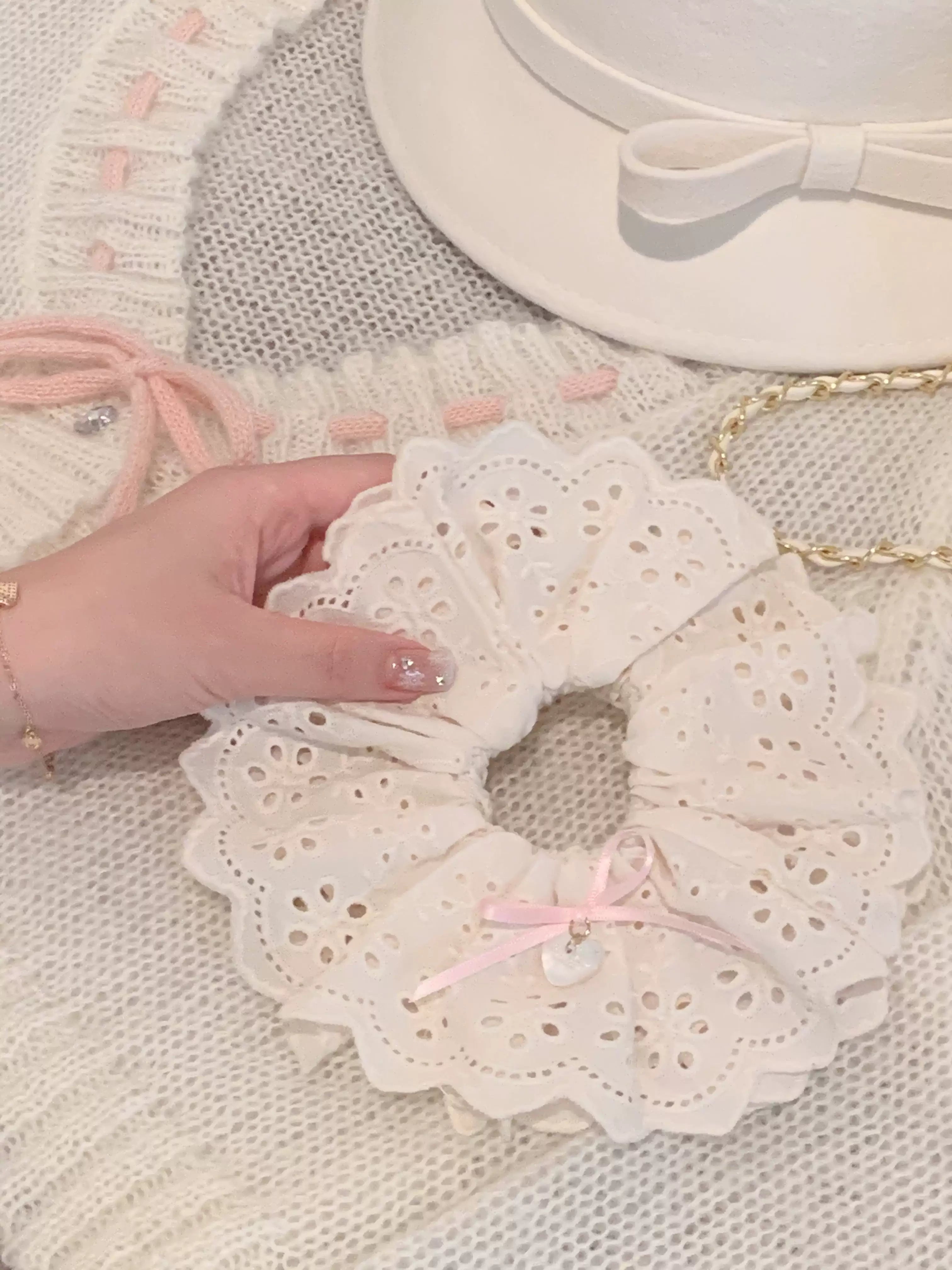 Pure Tea For Dream~Marshmallow Melody~Sweet Lolita Headdress Bow Hair Rope
