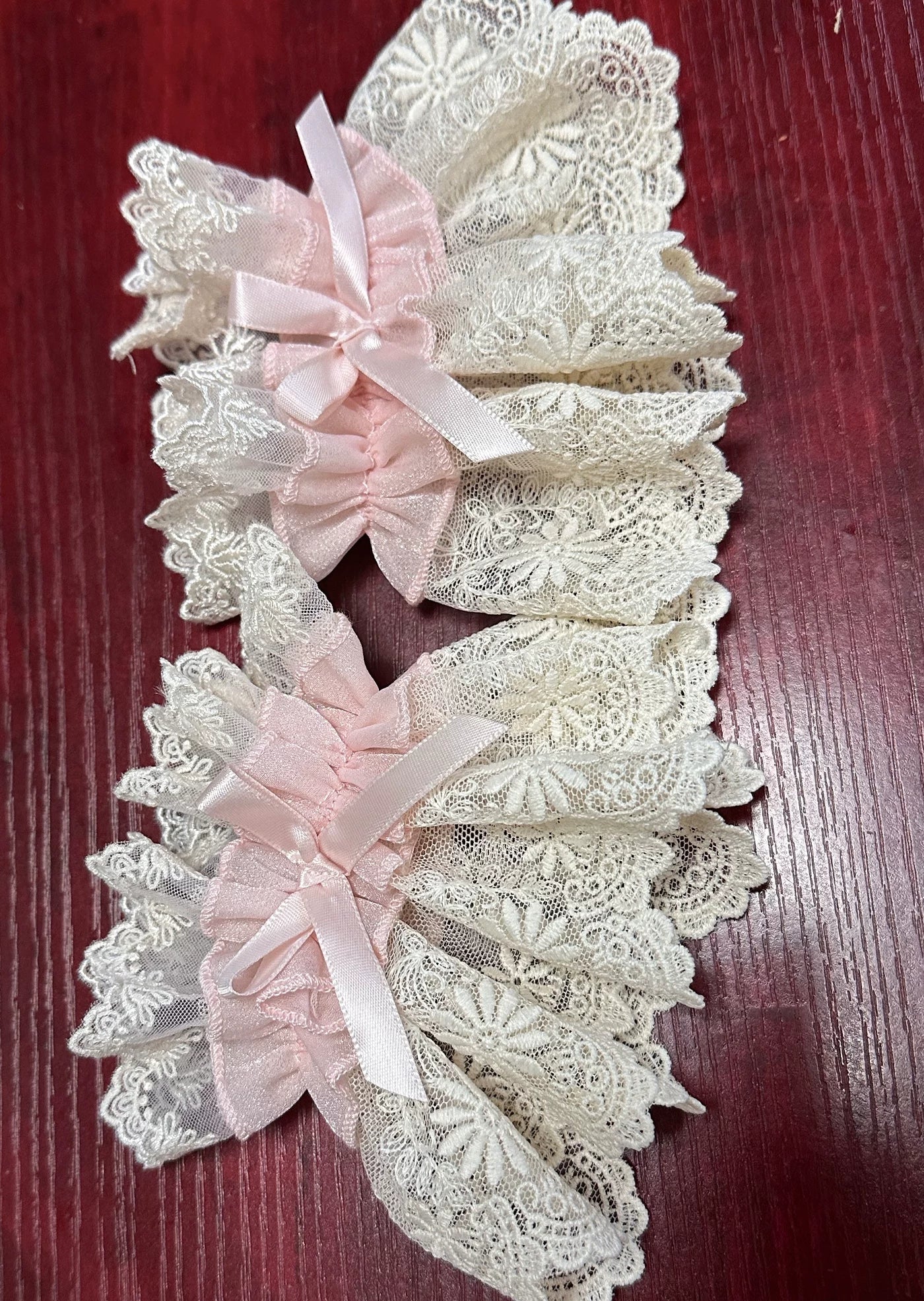 Realm of Sea Moon - Sweet Lolita Jacquard JSK, Boned Waist & Petal-shaped Hem Pink - A Pair of Cuffs Only S