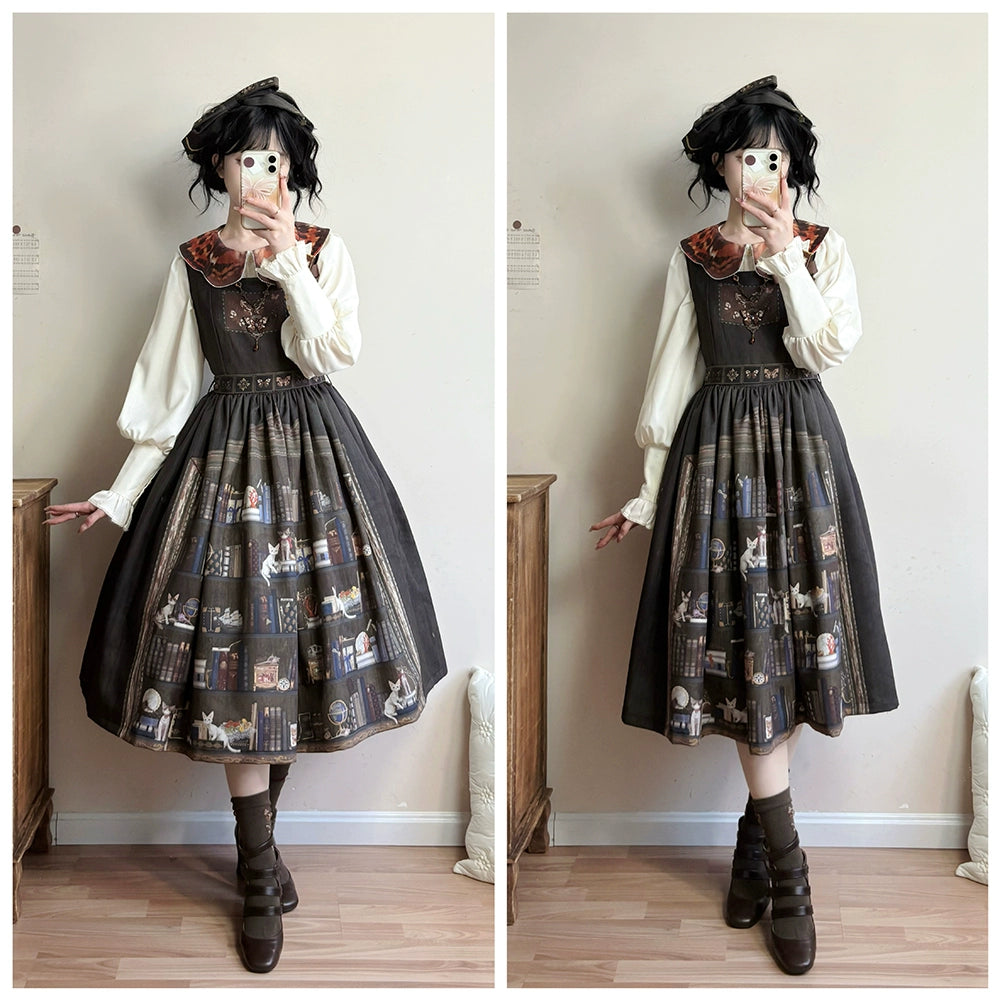 Miss Point - German Bookshelf - Classic Lolita Printed JSK Dress 44029:792986