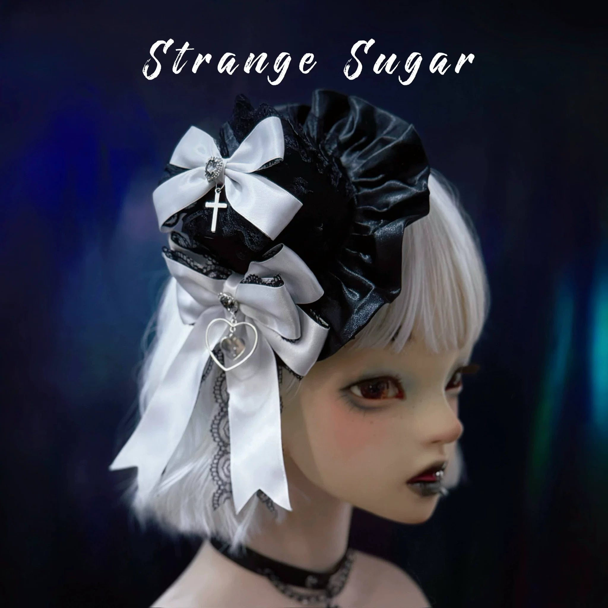 Halloween Gothic Lolita Headdress, Eyeball & Skeleton Accent 6