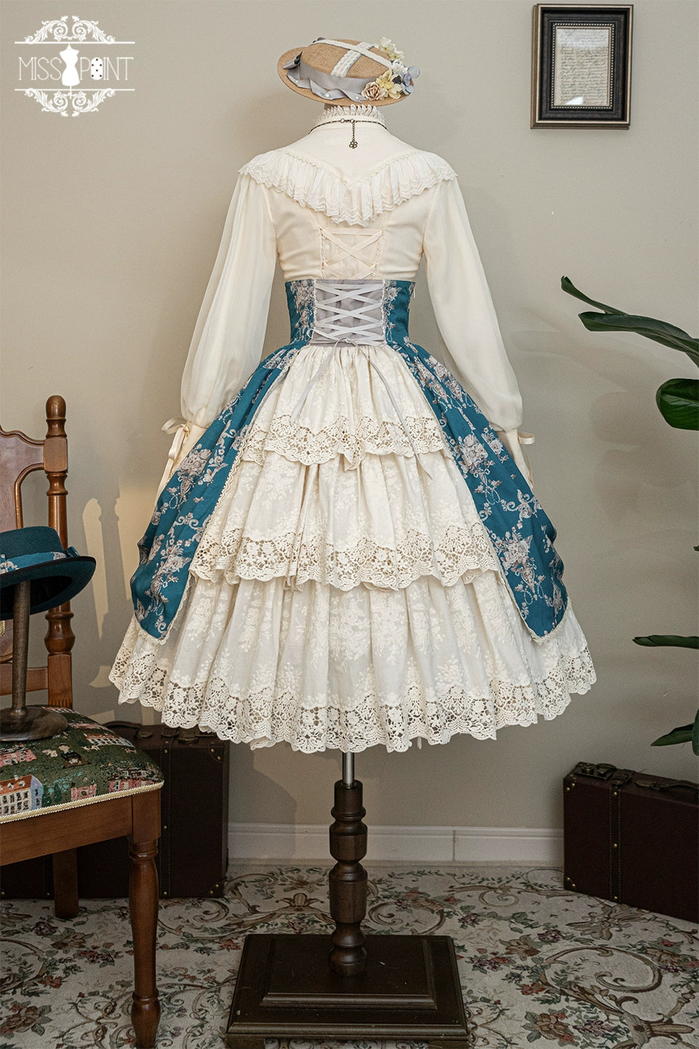 (BFM)Miss Point~Customized Vintage Lolita Skirt Elegant Pullover Fishbone SK 31464:363142