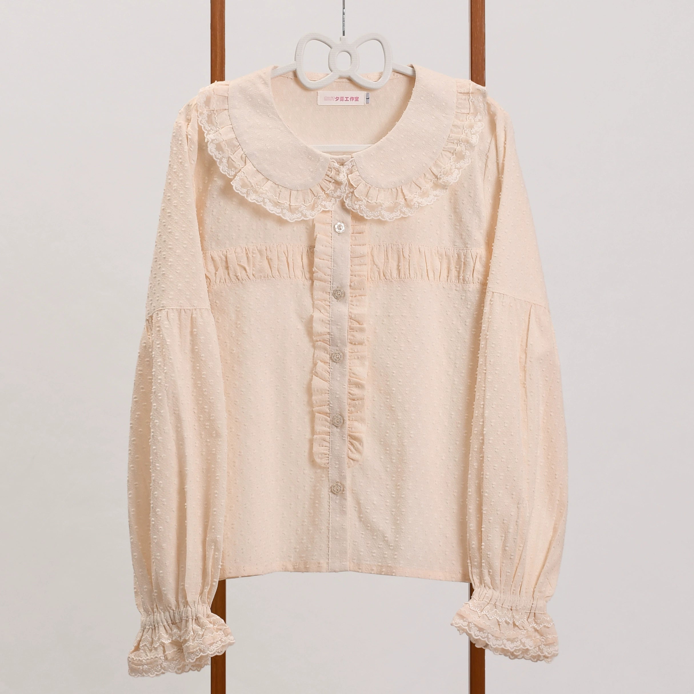 MIST~Tianmi~Sweet Lolita Blouse Long Sleeve Doll Collar Thin Shirt 32312:393108