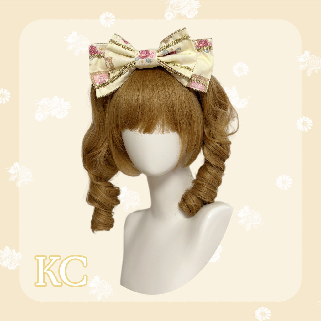 Discovering Treasures - Picture Frame Cat - Sweet Lolita Headdress Bow Decorated BNT and KC F KC - Yellow