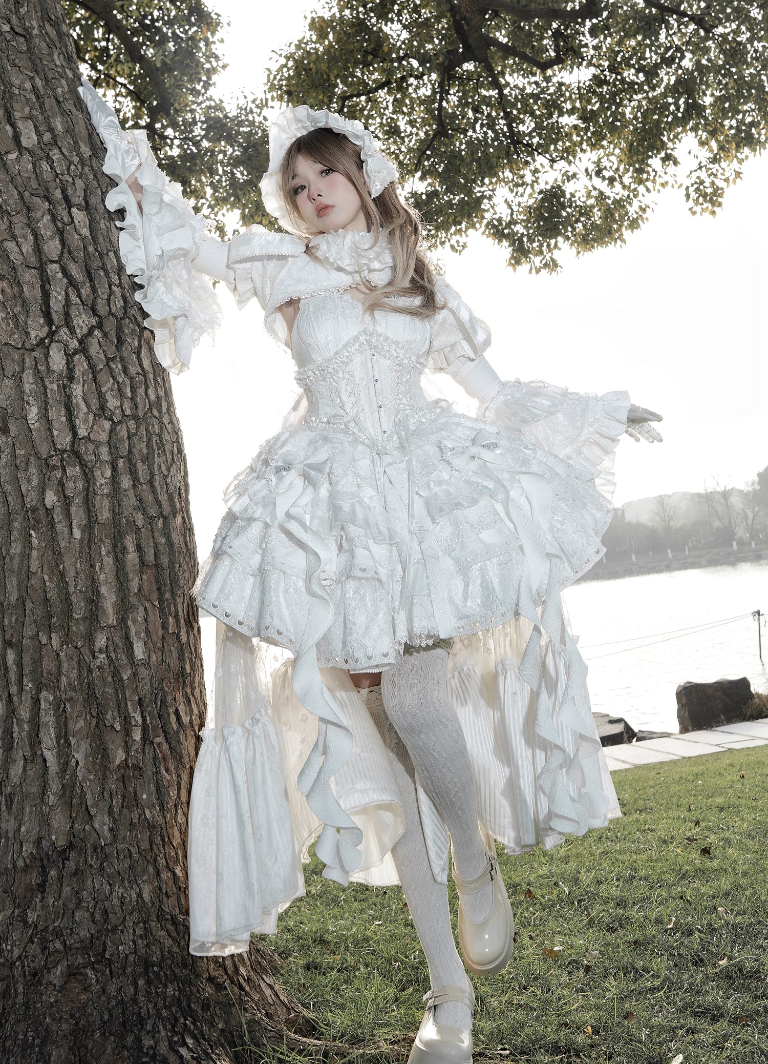 Smoothy - Caliburn - Gothic Lolita JSK Dress with Bolero with Detachable Sleeves