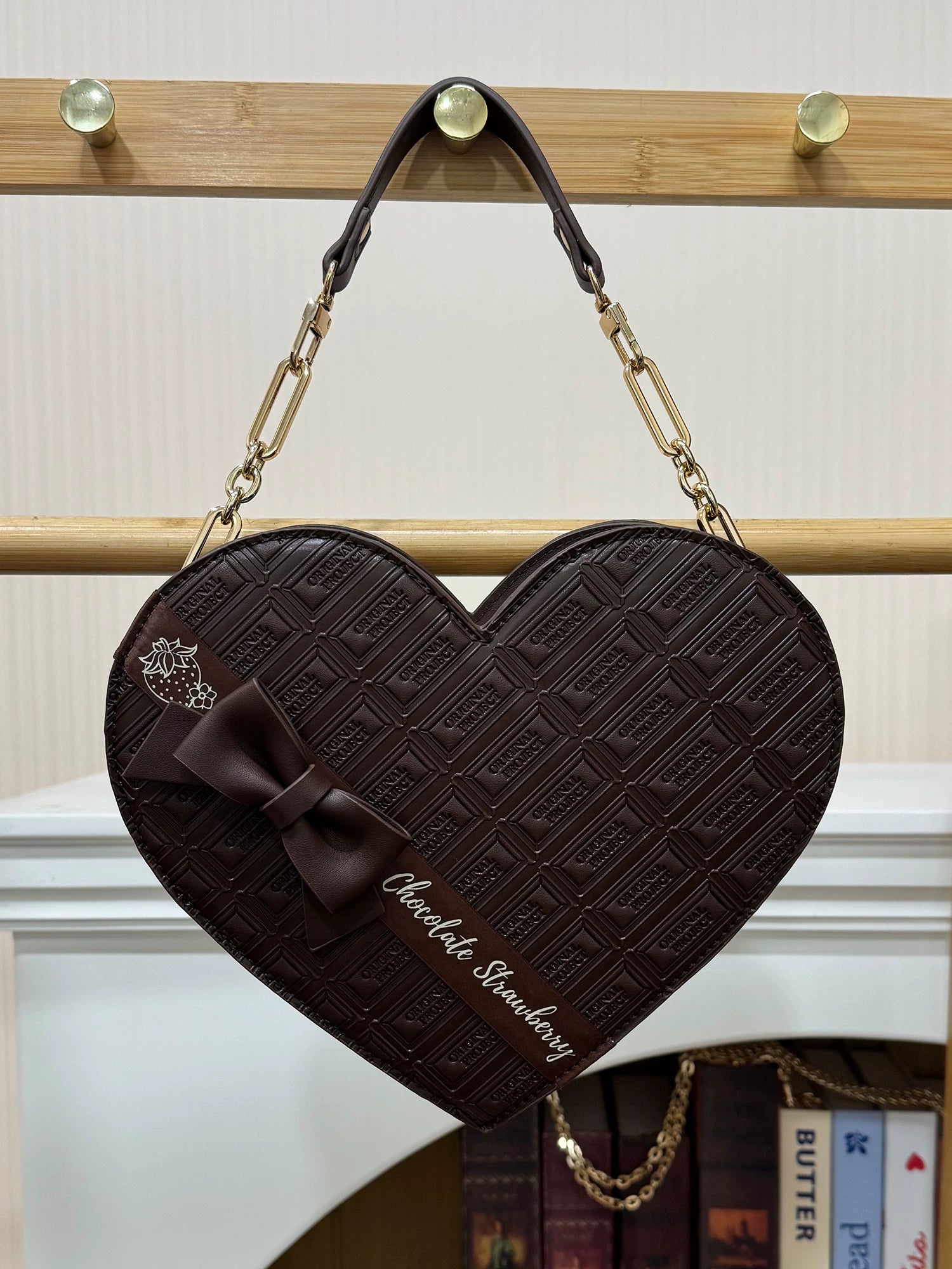 Sweet Lolita Heart-shaped Bag, Chocolate Inspired Chocolate - Heart-shaped Bag