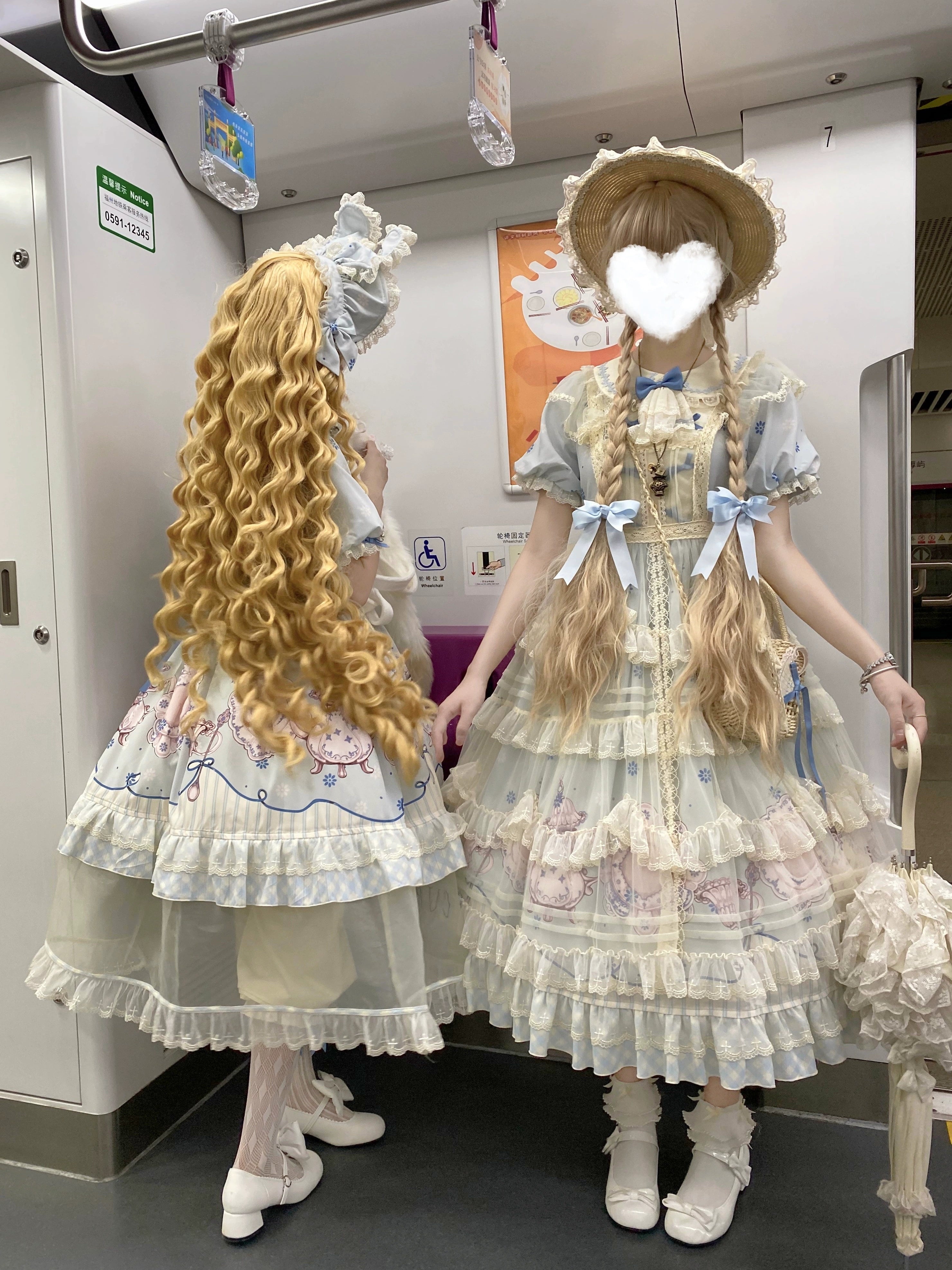Uncle's Workshop - Veronica Spring Tea - Plate Printed Sweet Lolita Dress 43485:778315