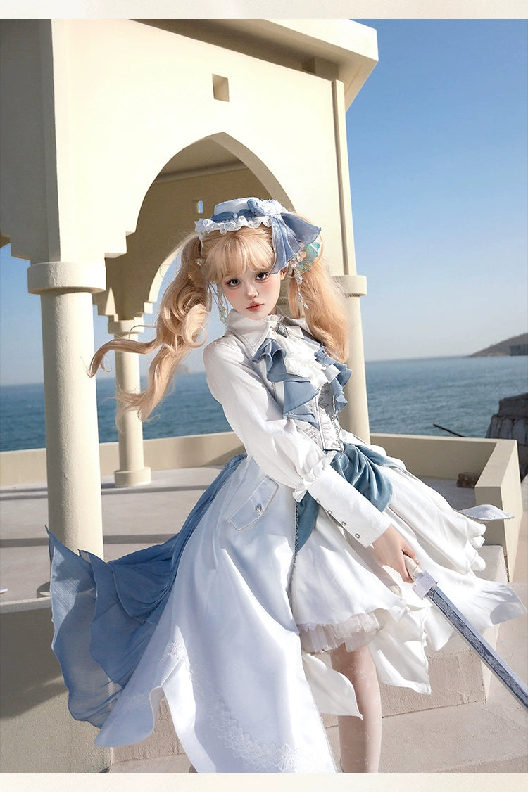 Forest Fluorescent Carps~Crumbling Skeleton~Ouji Lolita Vest Fishbone Embroidery Prince Pants Suits 37058:546620