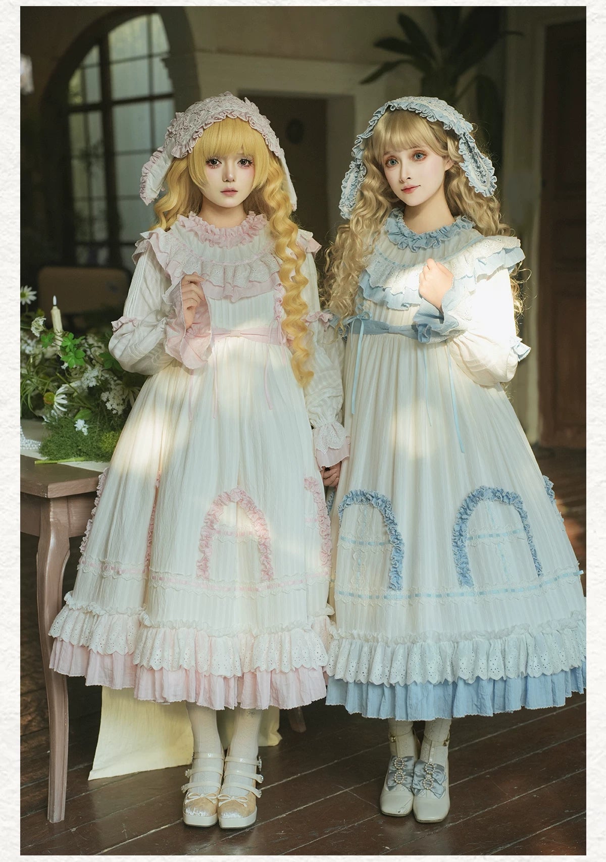Lilian - Classic Lolita Doll-like OP Dress, Bunny Ear Hairband 44900:827021
