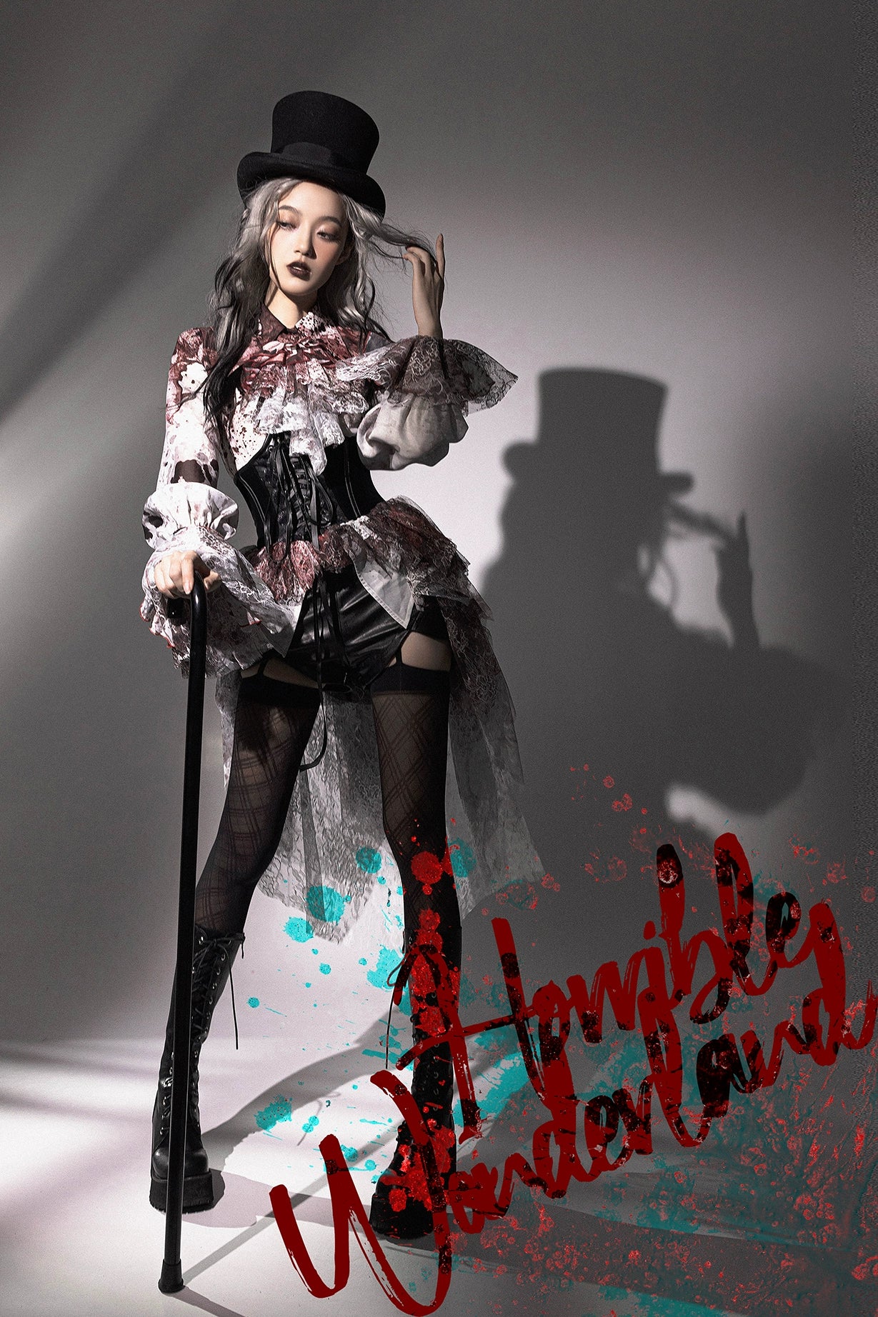 Lilith House - Horror Park - Gothic Lolita Irregular Hem Corset