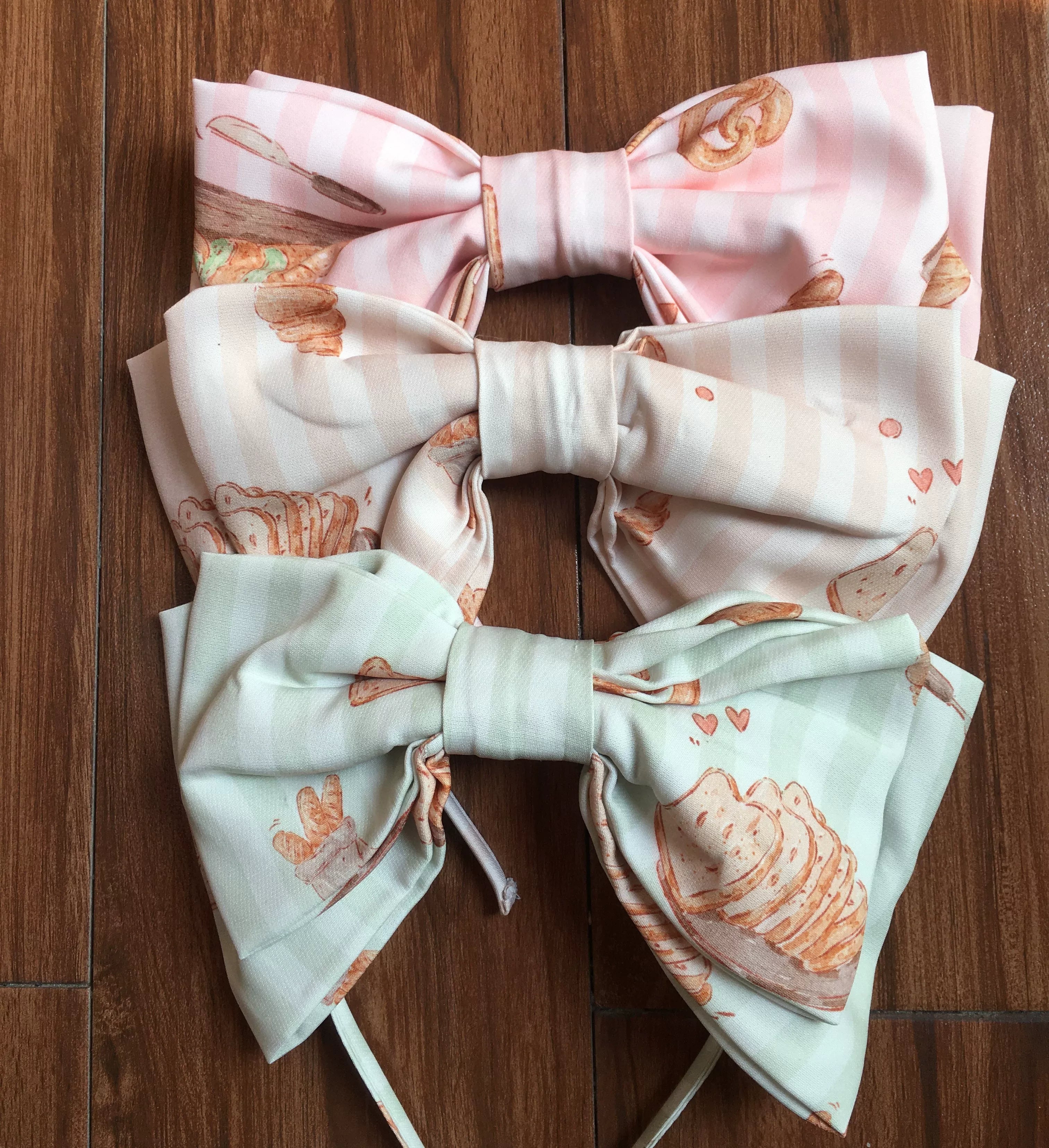 Kitten Bread - Sweet Lolita OP Dress, Cat & Bread Print Double-layer KC Only (one size / M) S