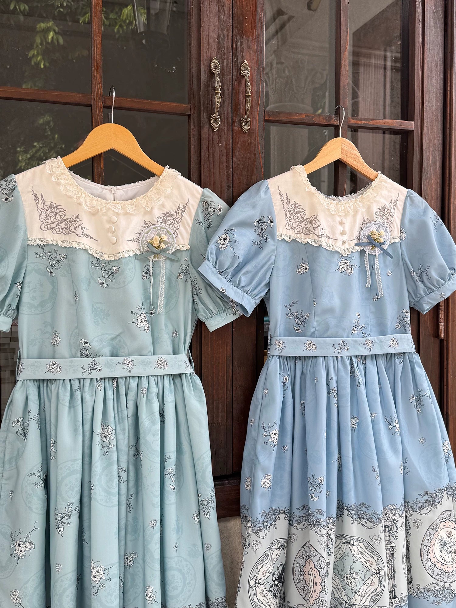 Small Porcelain Plate - Classic Lolita Plate Print OP, Embroidered Collar 45786:862760