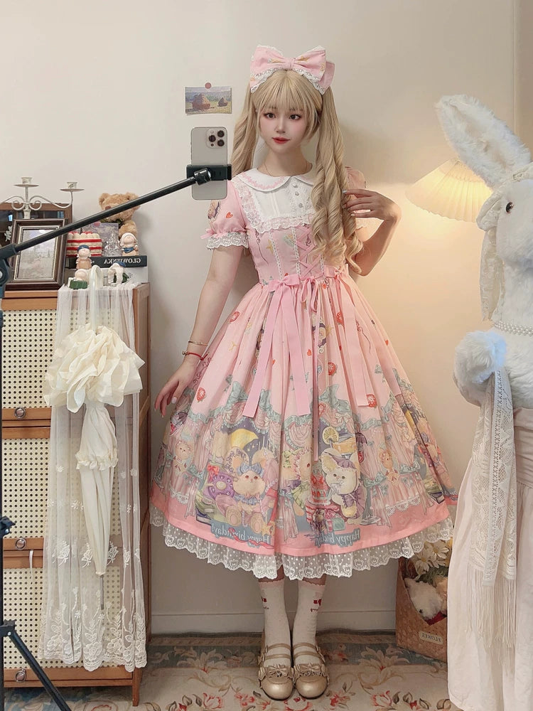 Kiki's Birthday Party - Plus Size Sweet Lolita Birthday Party OP Dress 45855:865910