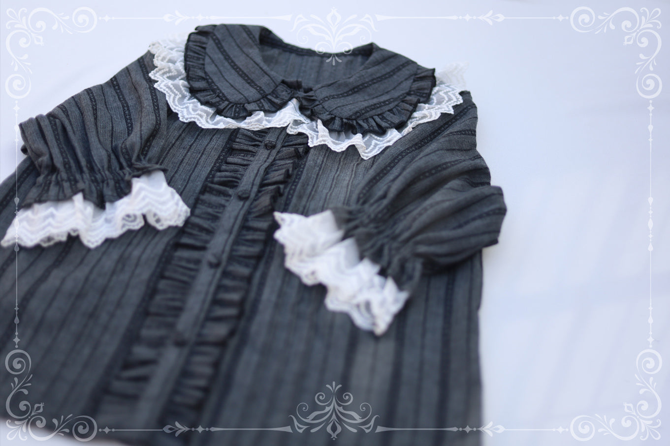 MIST~Sweet Lolita Golilla Short Sleeve Shirt 9912:184424