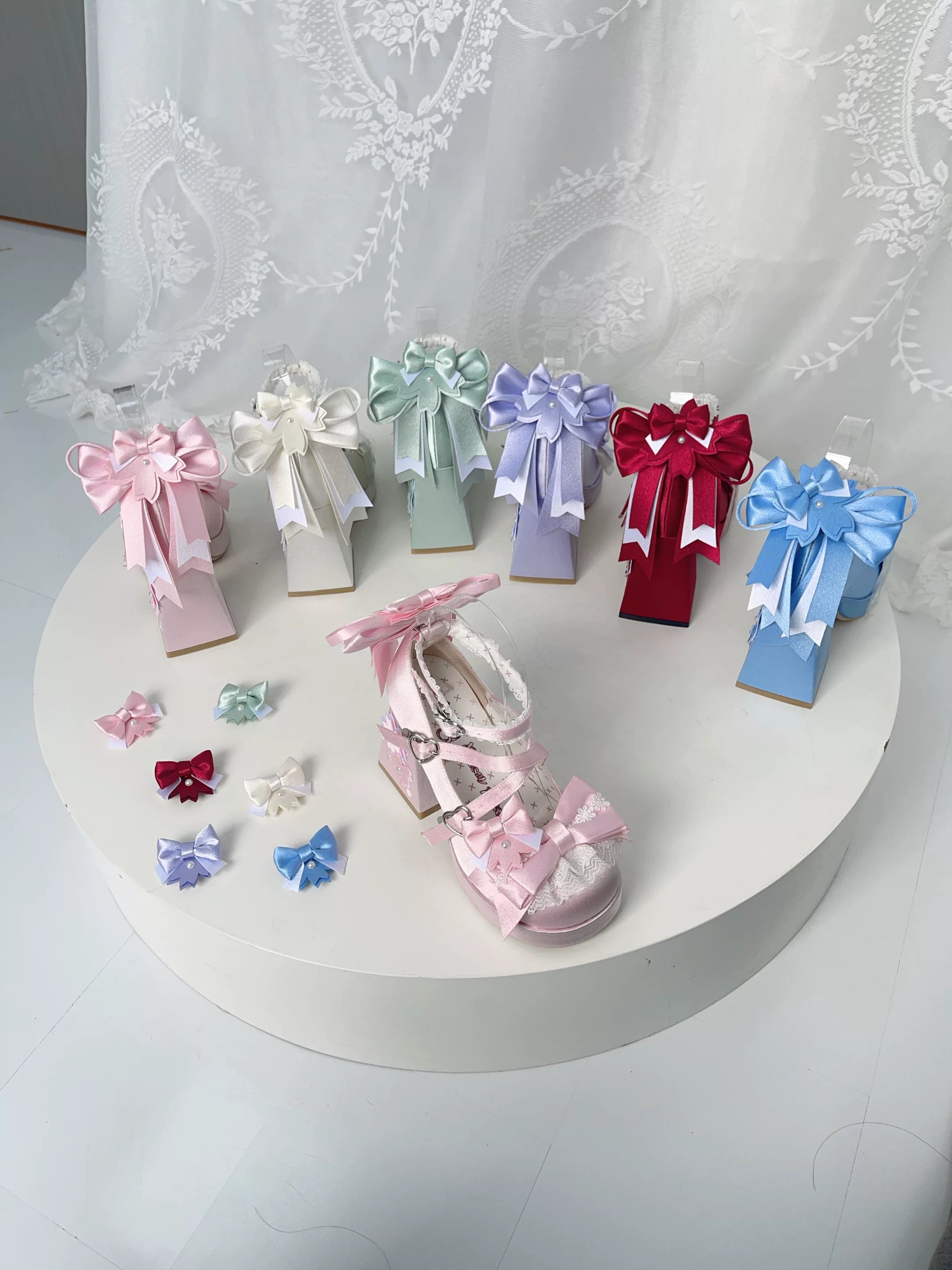 Sakura Oath - Sweet Lolita Chunky Heel, 3D Floral Decoration 44458:809003