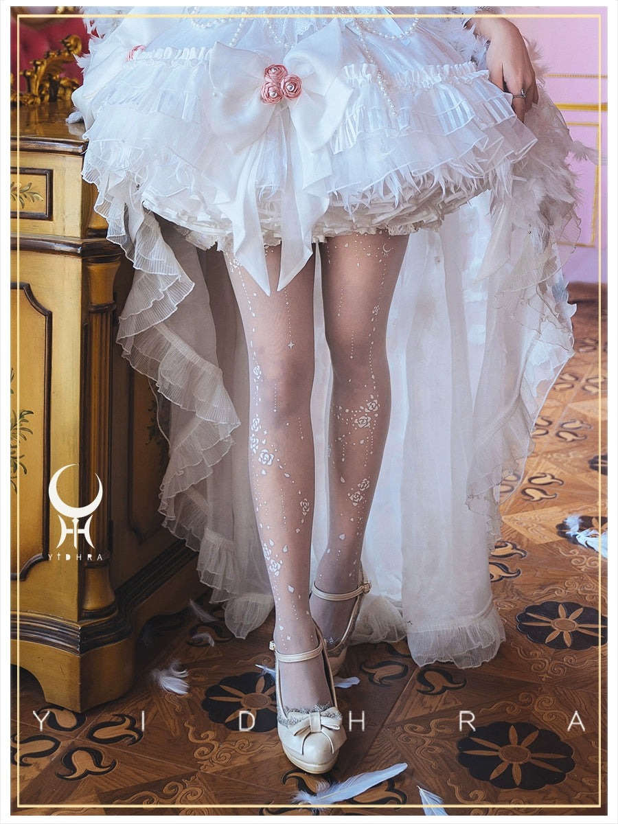 Yidhra - Star Fall Rose - Daily Lolita pantyhose Velvet Pantyhose