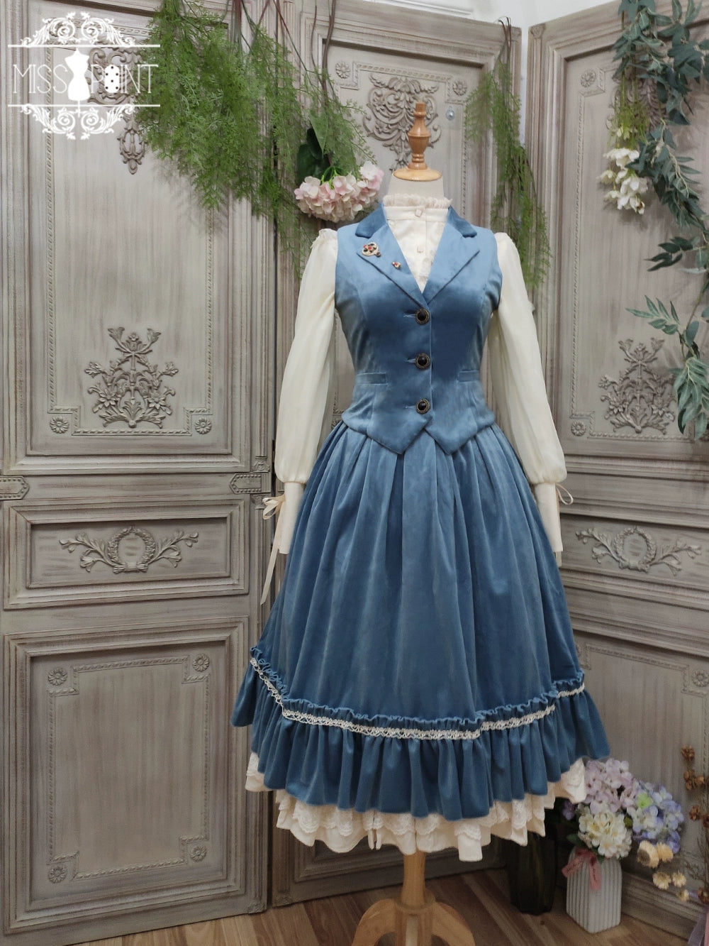 Miss Point~Rose Doll~Retro Lolita Vest Velvet Lolita Waistcoat 32516:392290