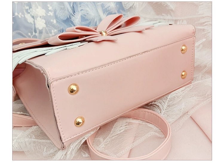 Prime Sister - Sweet Lolita Shoulder Bag Wings Bow Design High Capacity Bag