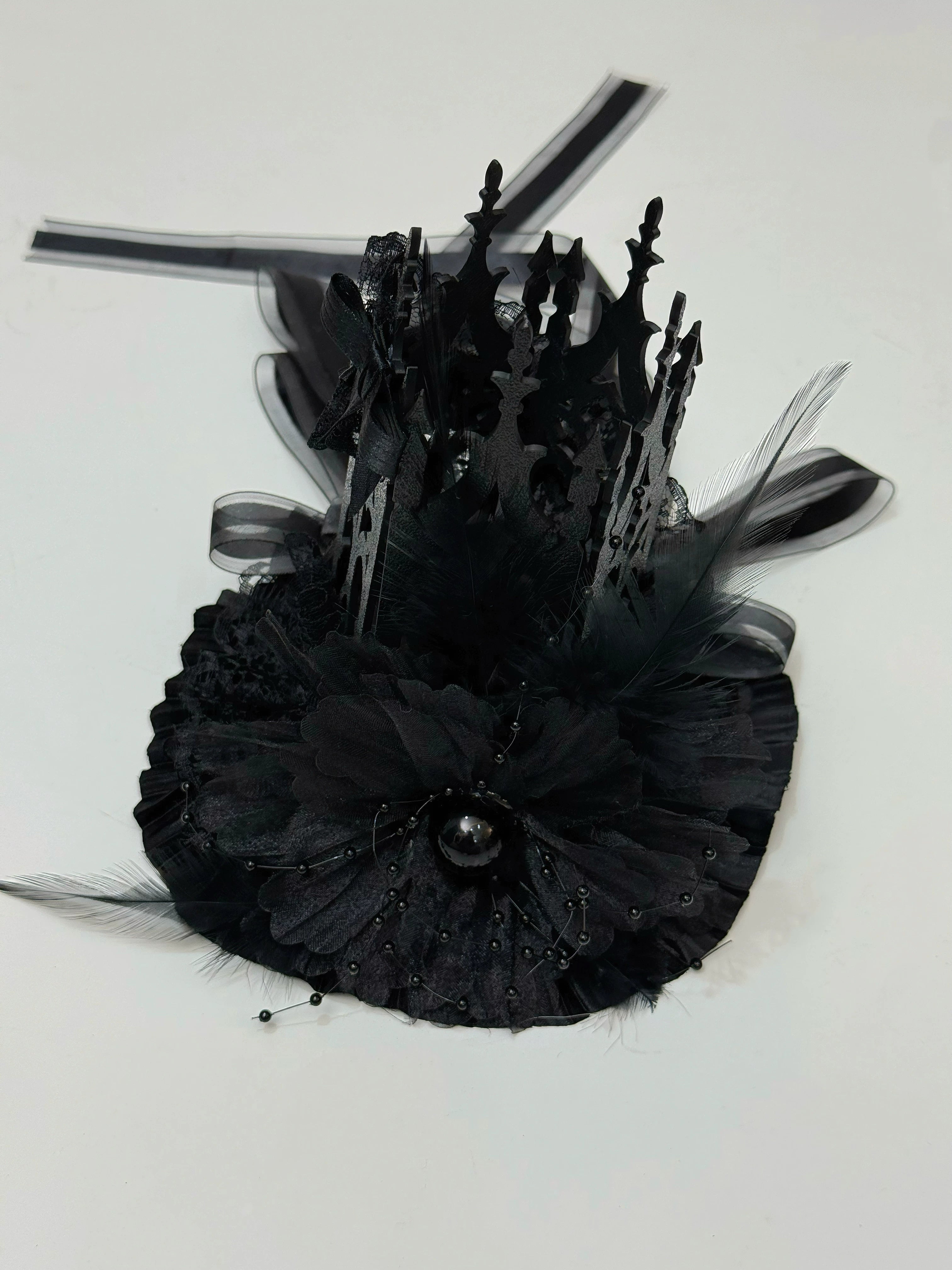 Silent Spire - Gothic Lolita Cathedral Print JSK & OP Dress Set, Side Pockets (L M S XL) 45921:868144