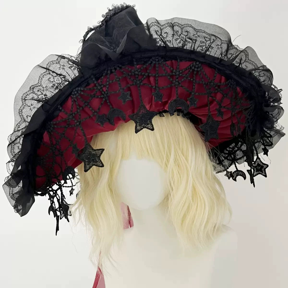 Gothic Lolita Witch Hat, Detachable Bow