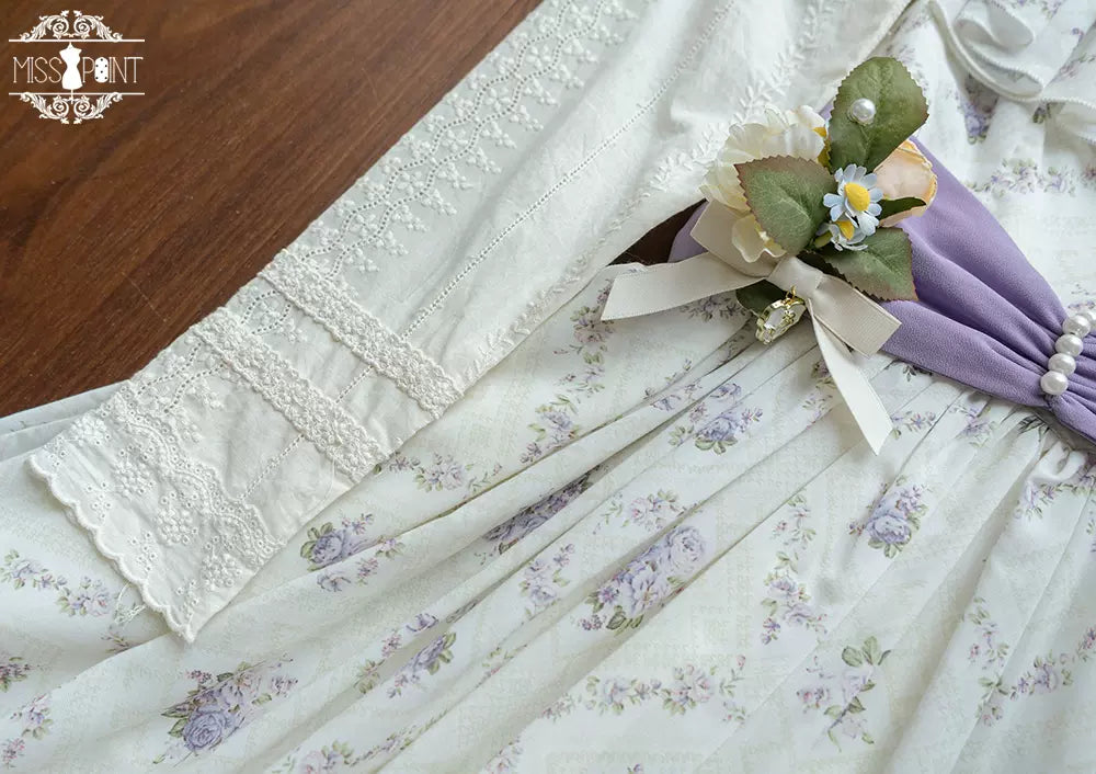 Miss Point - Woody Rose - Lolita Headband Flower Brooch 2.0 cotton sleeves
