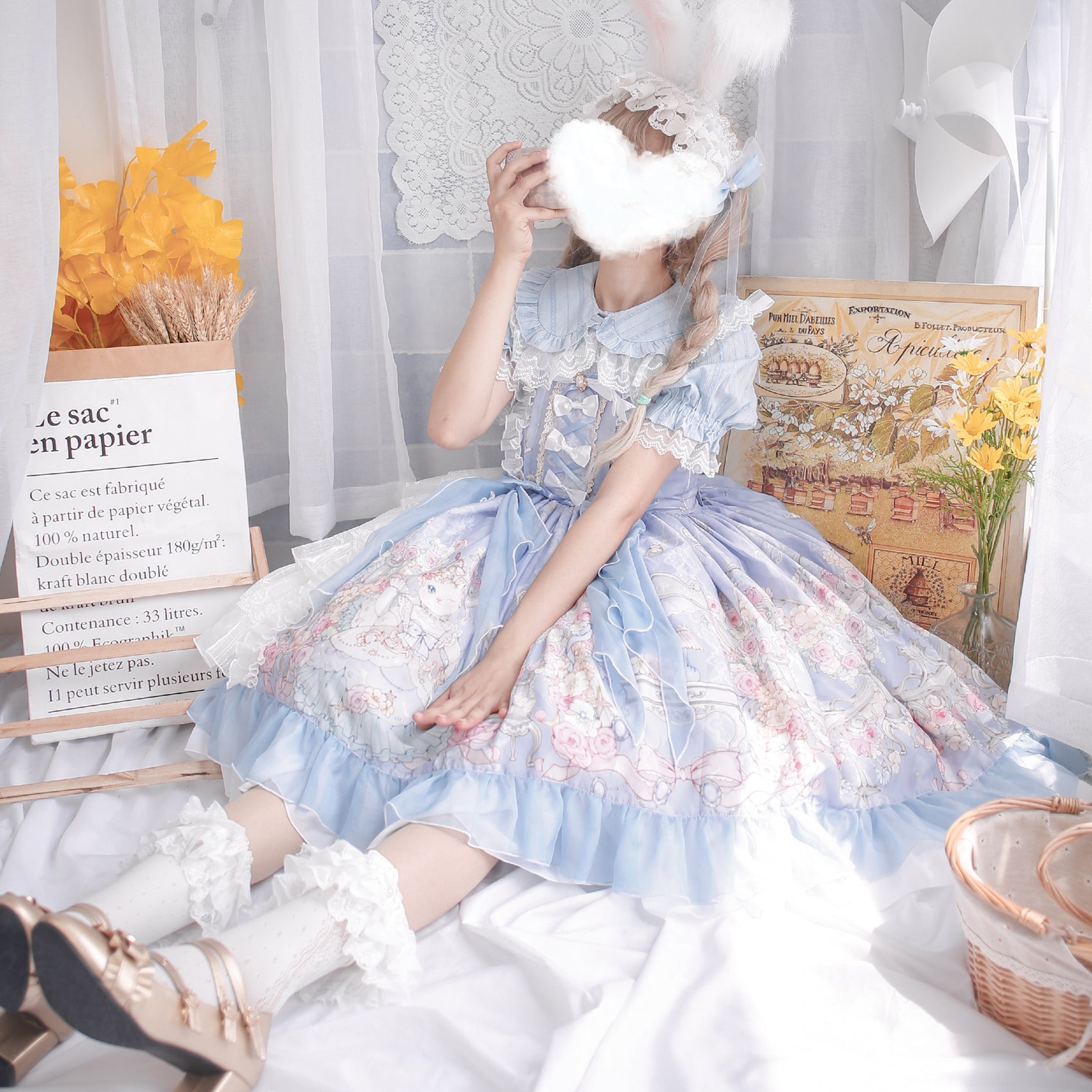 MIST~Sweet Lolita Golilla Short Sleeve Shirt 9912:184392