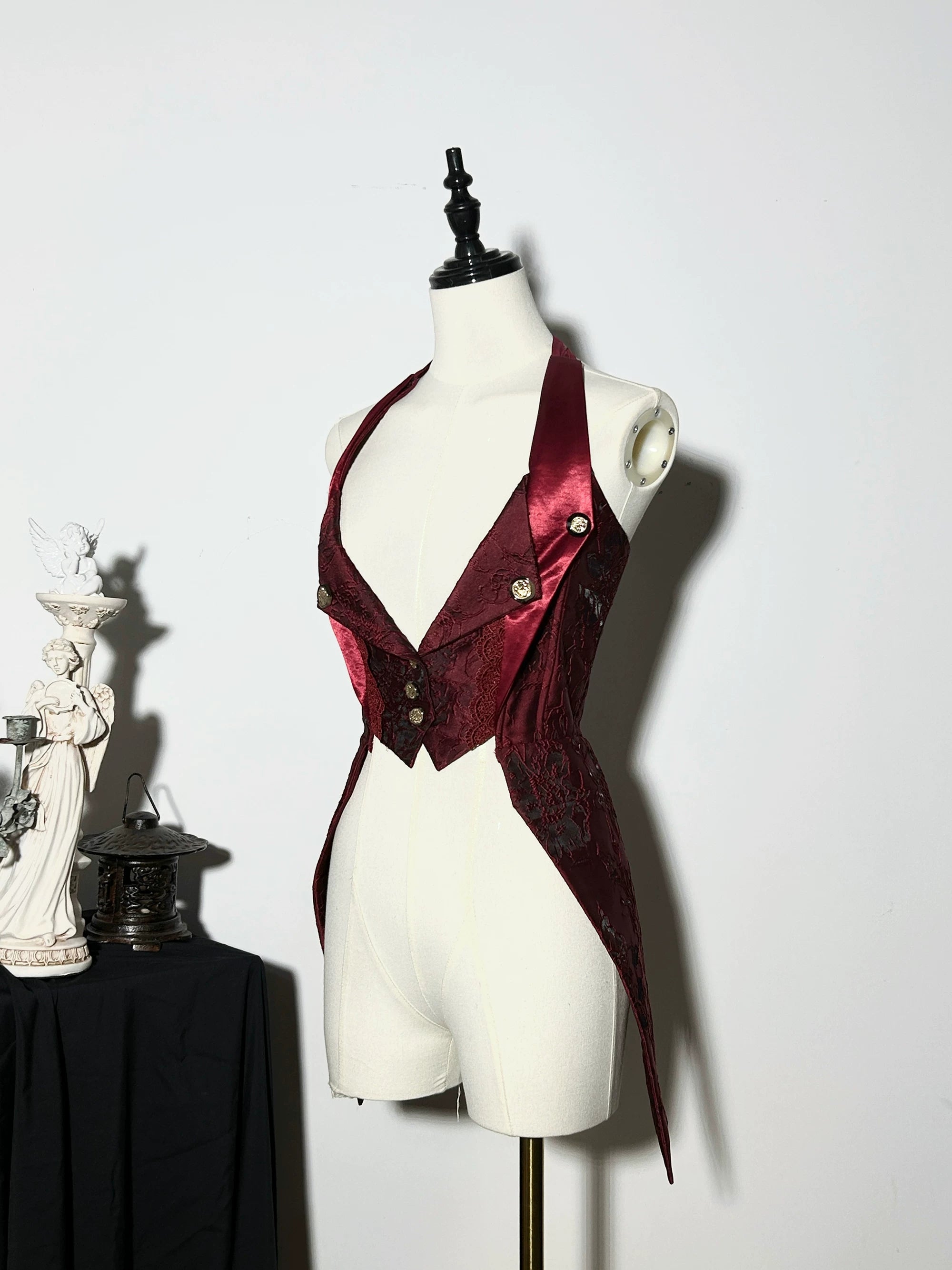 Genesis and Armageddon - Gothic Lolita High-low Hem Shirt, Boning SK (L M S) 44737:820890